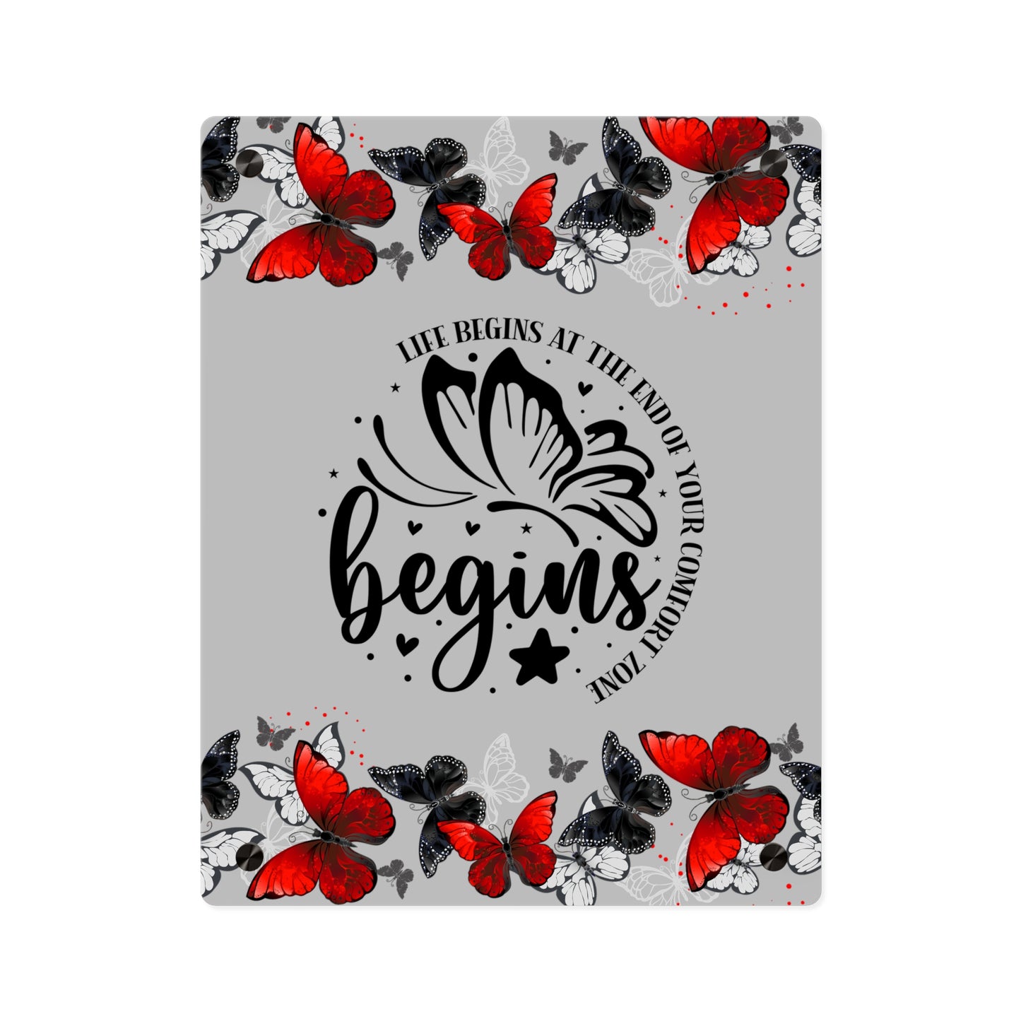 Inspirational Butterfly Acrylic Wall Art Panel - 'Life Begins' Decor