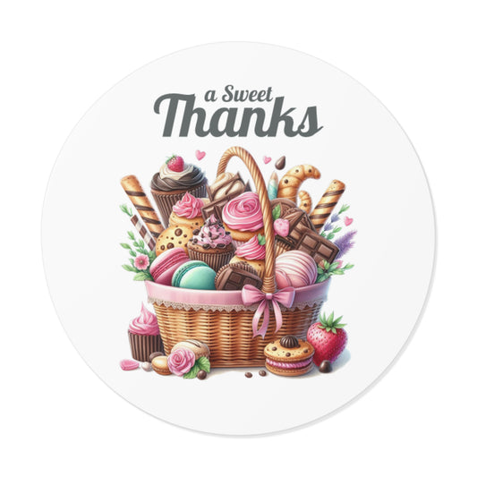 Custom Sweet Thanks Stickers for Events, Wedding Favors, Party Favors, Custom Labels, Gift Wrap