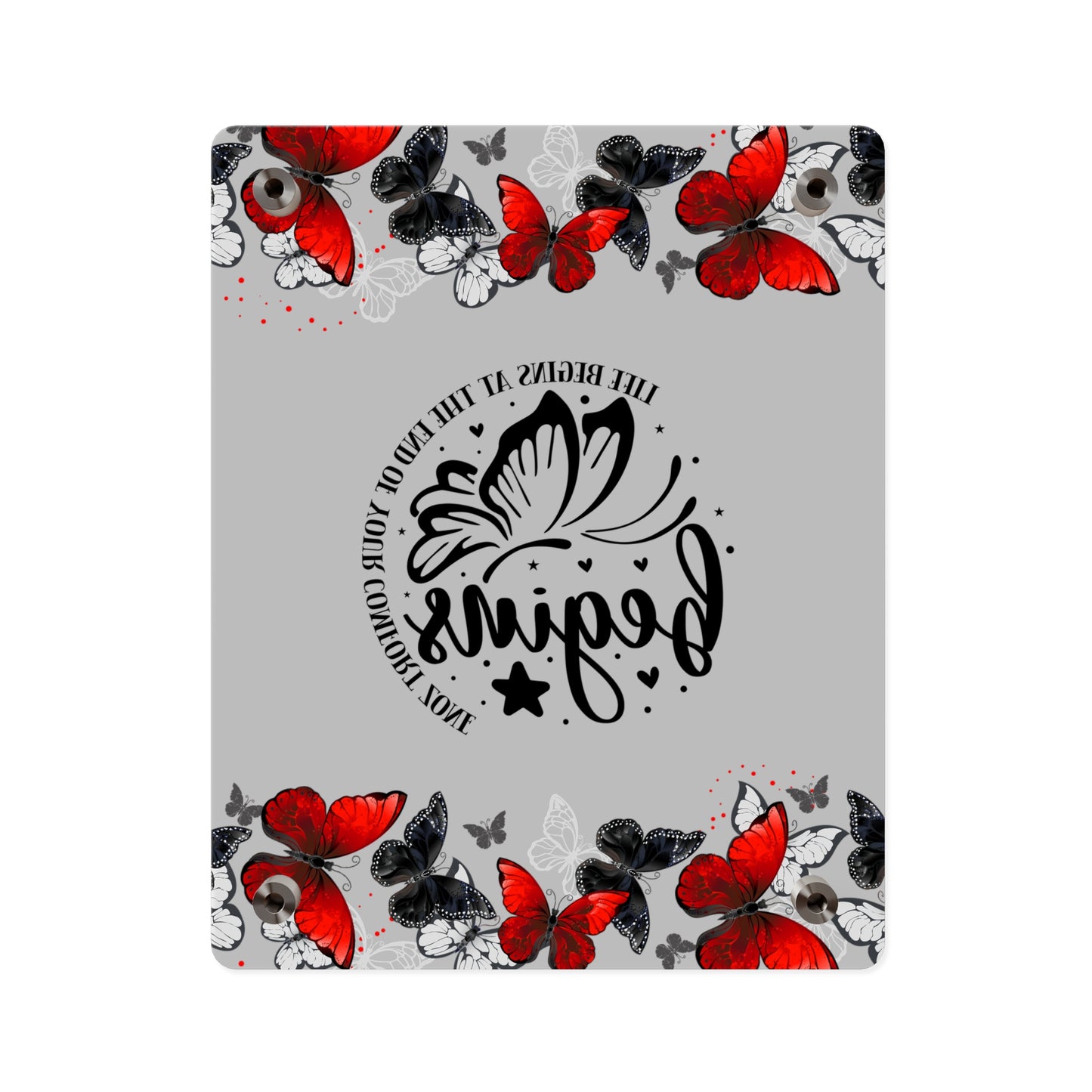 Inspirational Butterfly Acrylic Wall Art Panel - 'Life Begins' Decor