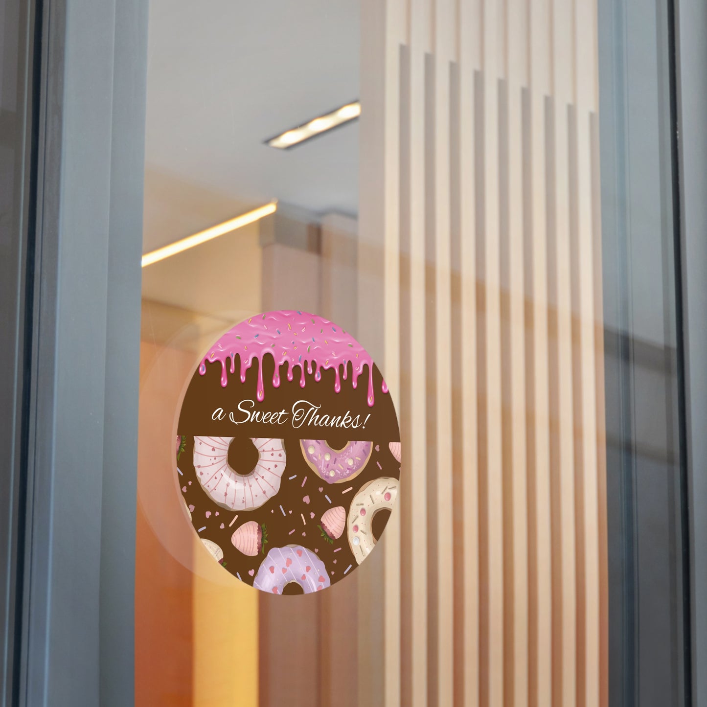 Custom Delightful Donut Vinyl Stickers, Sweet Thank You Labels, Party Favors, Custom Stickers for Gifts, Cute Decor for Celebrations, Goody bags