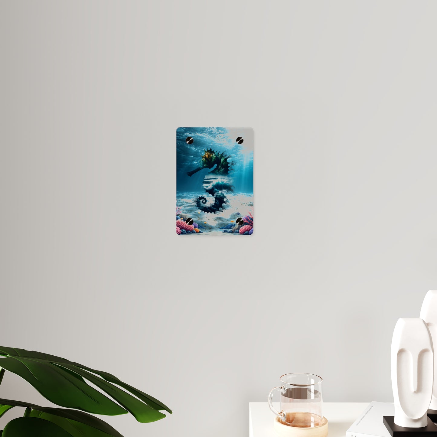 Acrylic Wall Art Panel — Underwater Seahorse Ocean Scene Panel