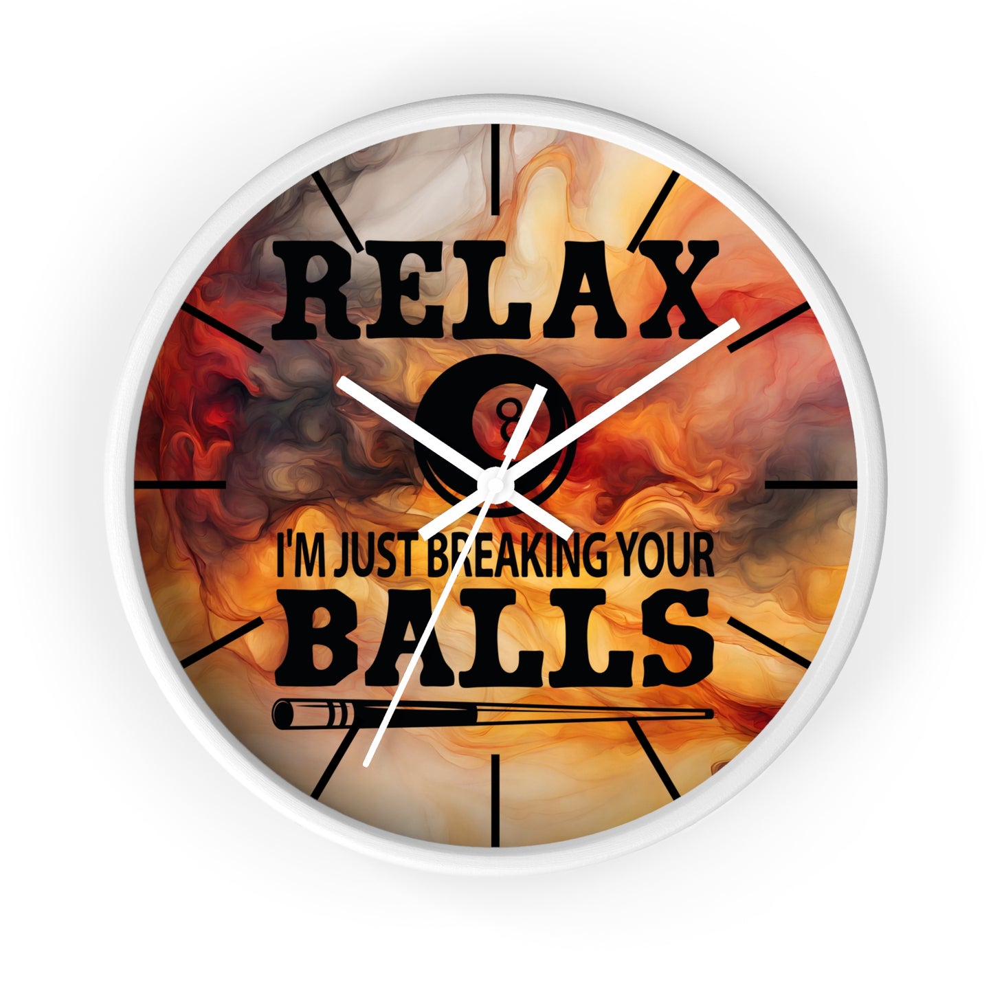 Pool Quote Wall Clock - Gift for Pool Lovers & Billiards Fans