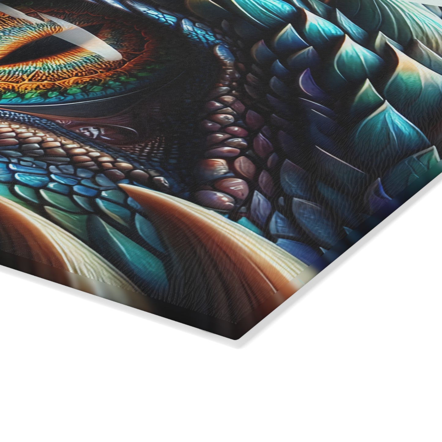 Vibrant Dragon Eye Glass Cutting Board - Perfect for Cooking Enthusiasts & Fantasy Lovers