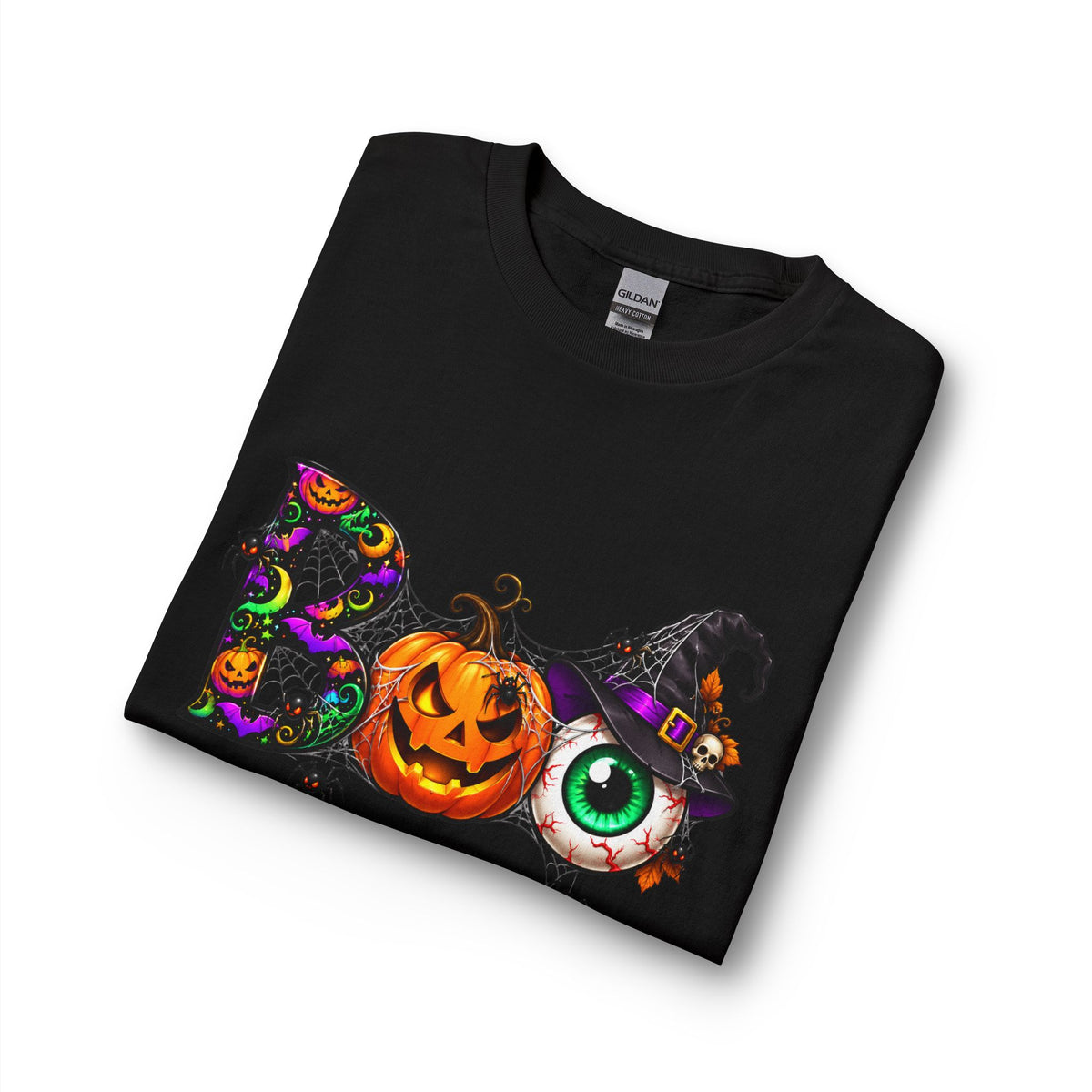 Halloween Boo Pumpkin and Witch Hat Long Sleeve T-Shirt