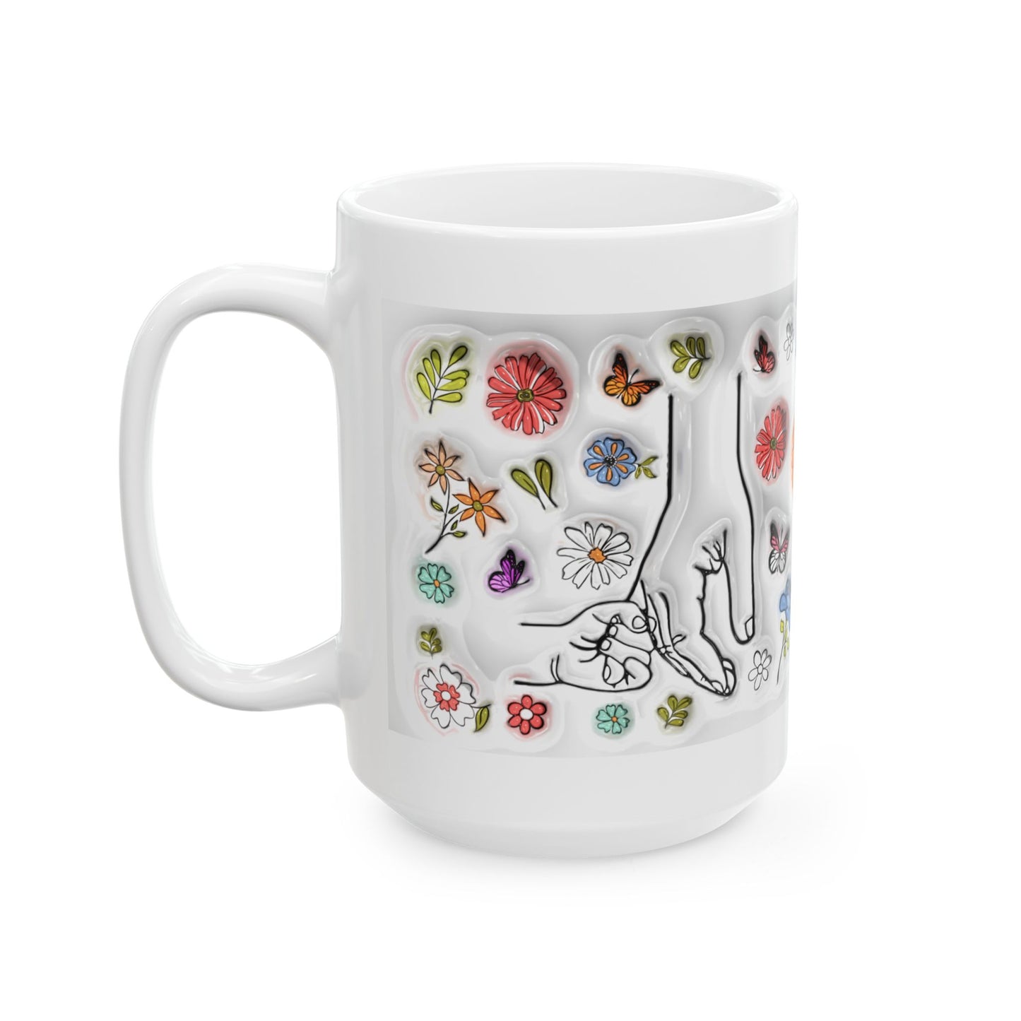 Floral Ceramic Mug for Mom - 11oz & 15oz