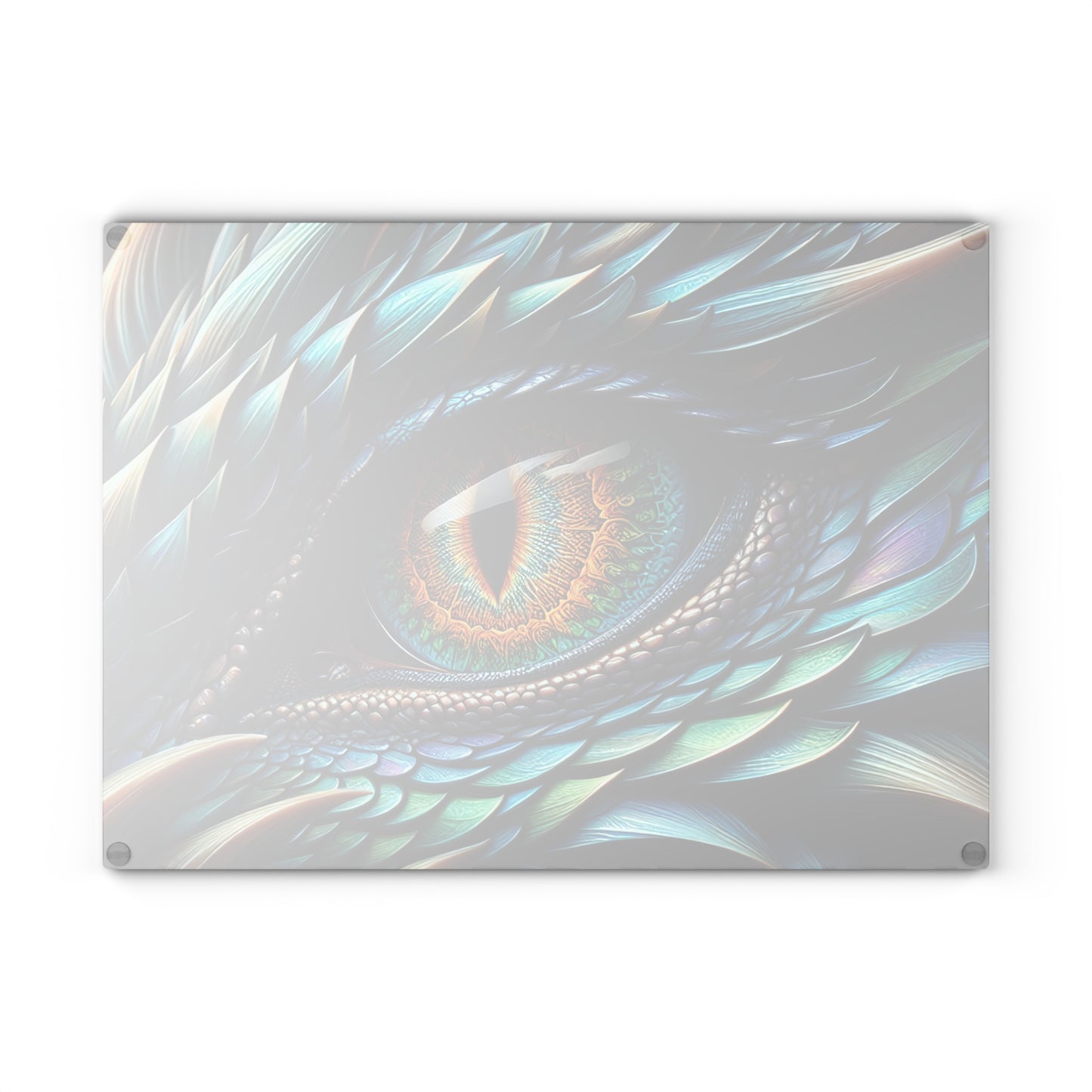 Vibrant Dragon Eye Glass Cutting Board - Perfect for Cooking Enthusiasts & Fantasy Lovers