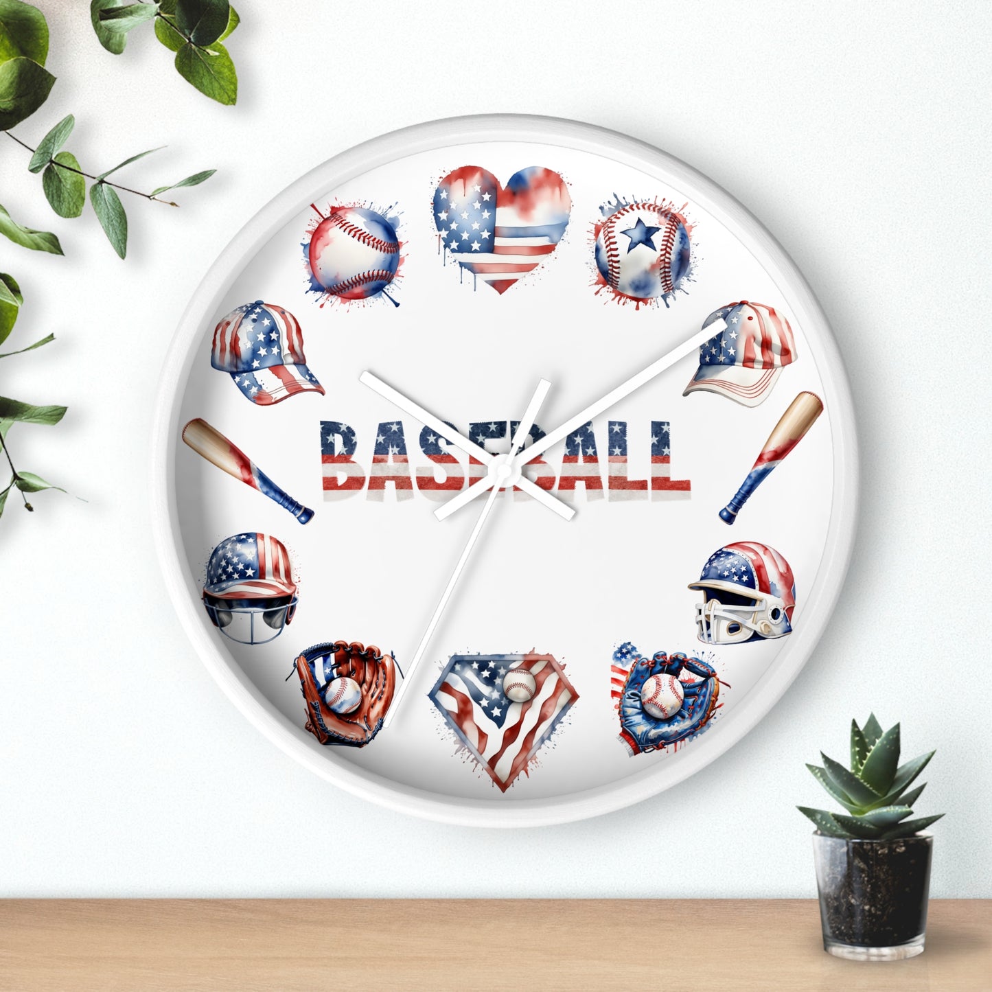 Baseball Theme Wall Clock - Sports Decor Gift for Baseball Lovers