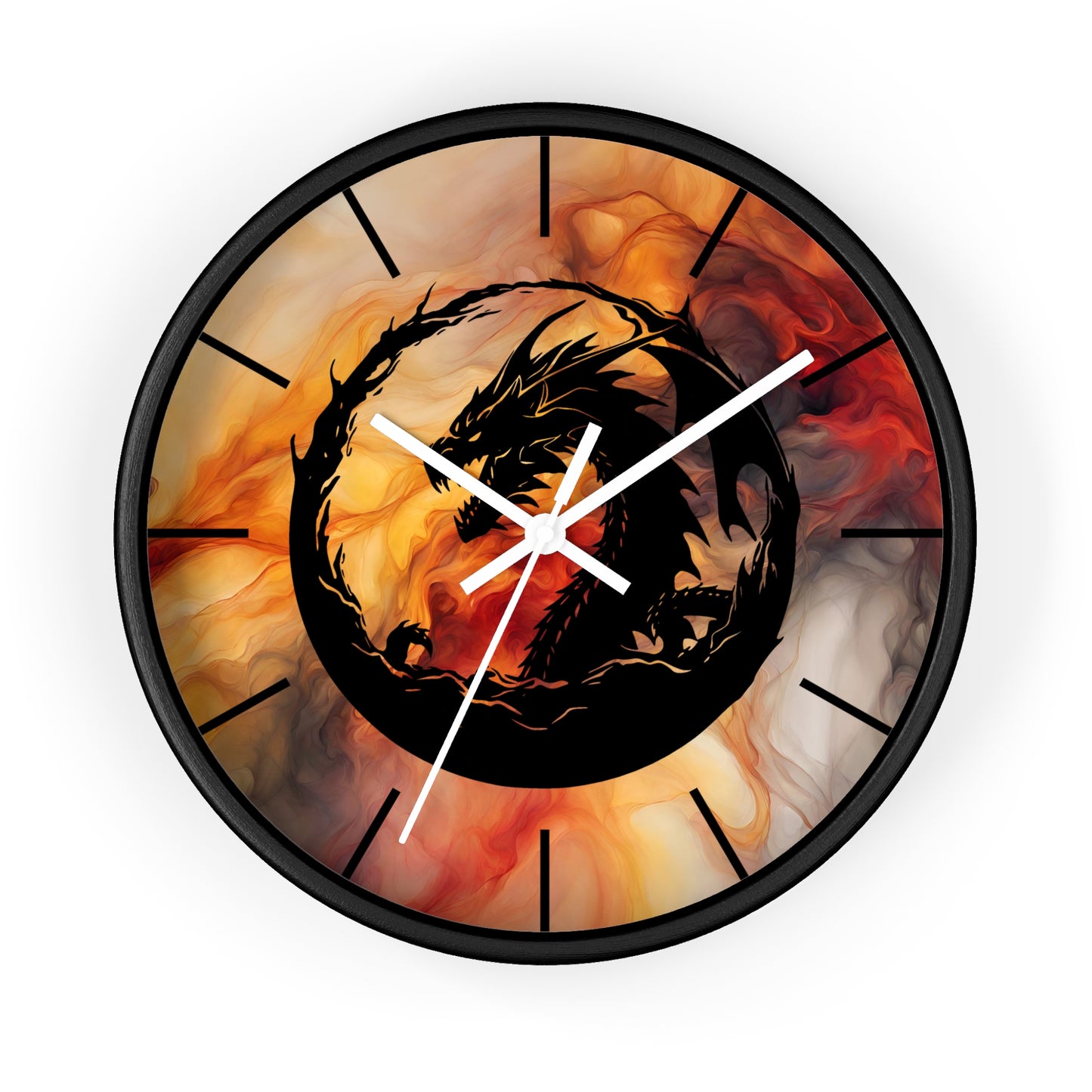 Dragon Smoky Wall Clock - Mystical Home Office Decor Gift