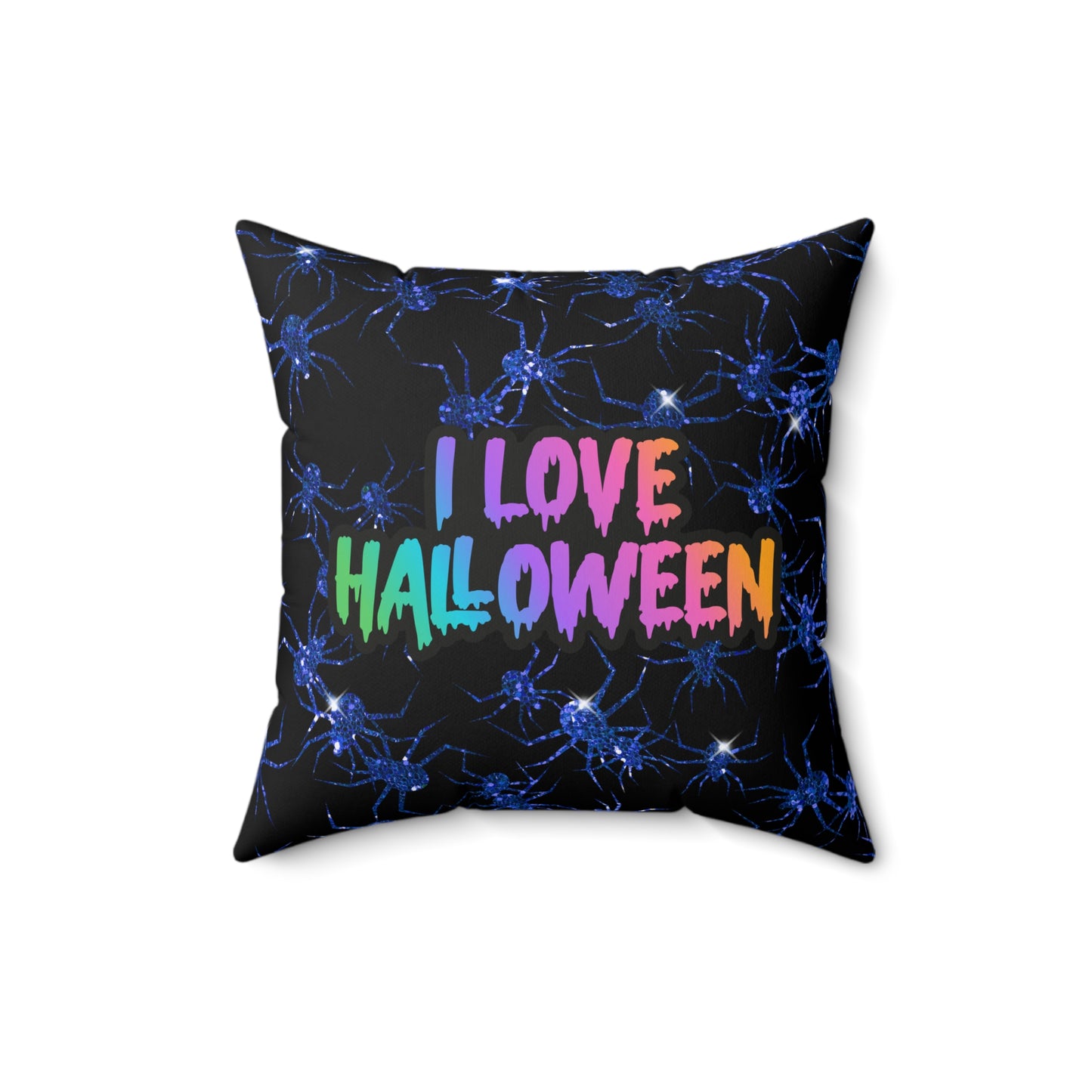 Halloween Throw Pillow, I Love Halloween Decor, Spun Polyester Cushion, Festive Home Accent, Spooky Gift Idea, Fall Celebration
