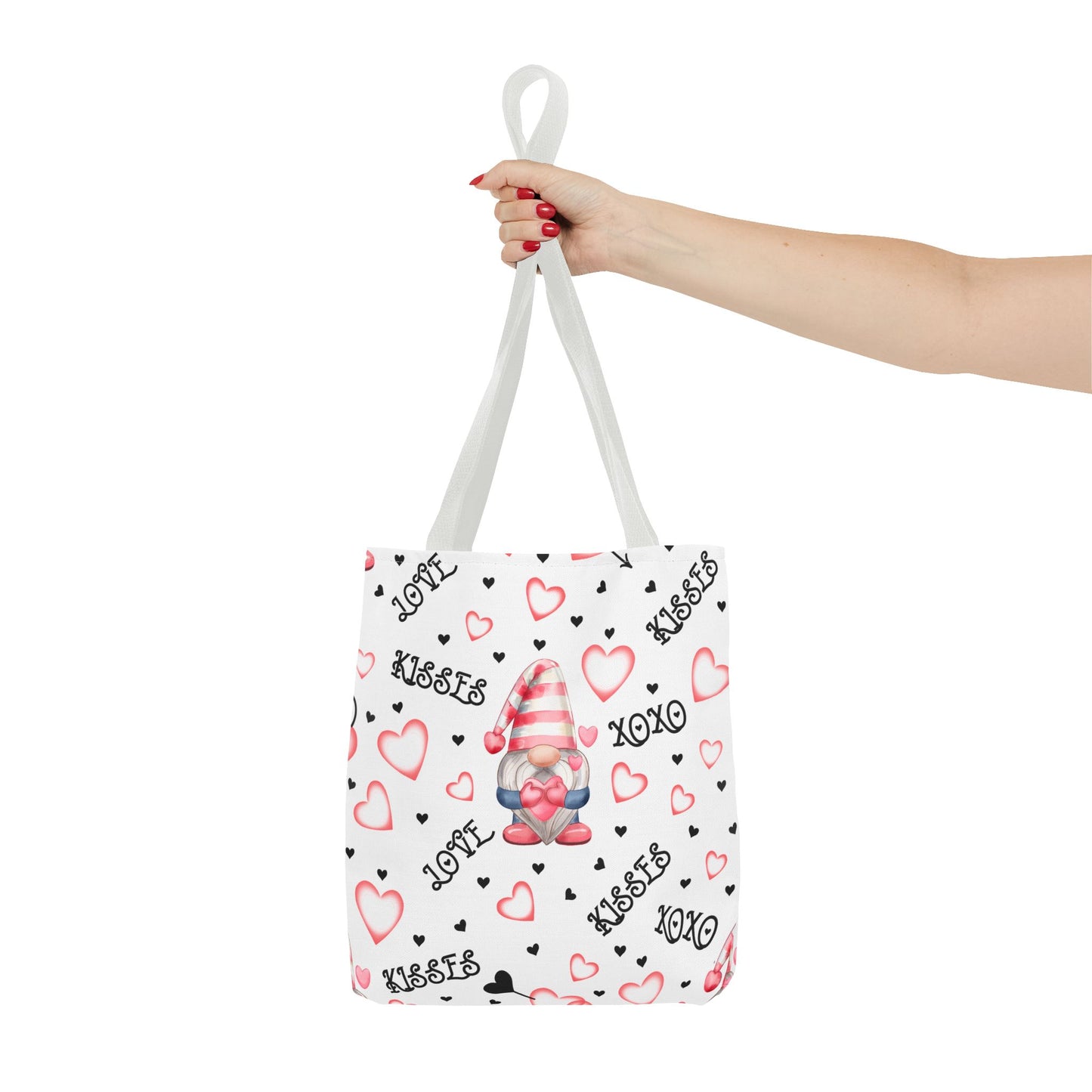 Romantic Love Gnome Tote Bag - Whimsical Valentine Gift for Gnome Lovers