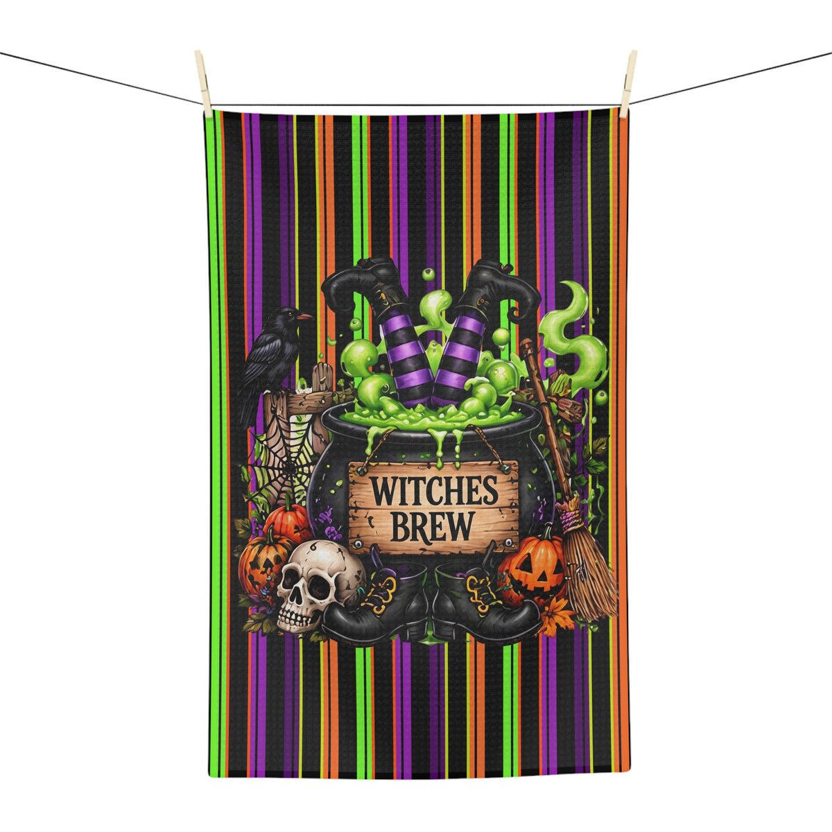 Witches Brew Halloween Microfiber Tea Towel