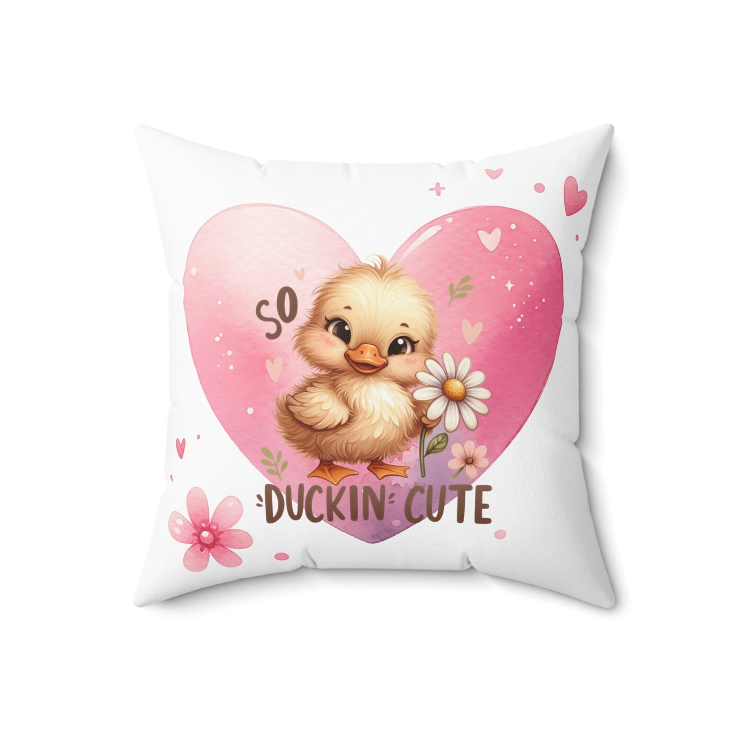 Cute Duck Pillow, Adorable Home Decor, Gift for Kids, Springtime Accent, Nursery Decoration, Children's Room Pillow