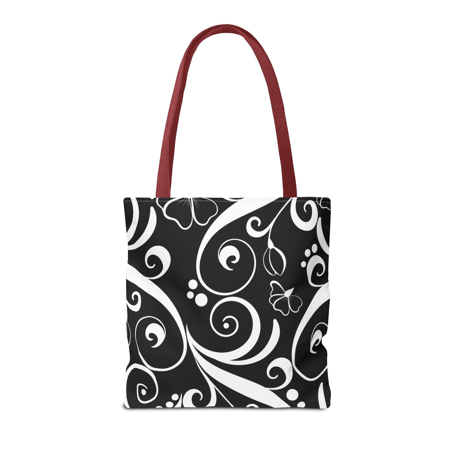 Fashionable Black and White Pattern Tote Bag (AOP), Stylish, Great Gift Idea for Birthdays, Holidays, Any Occasion for Anyone
