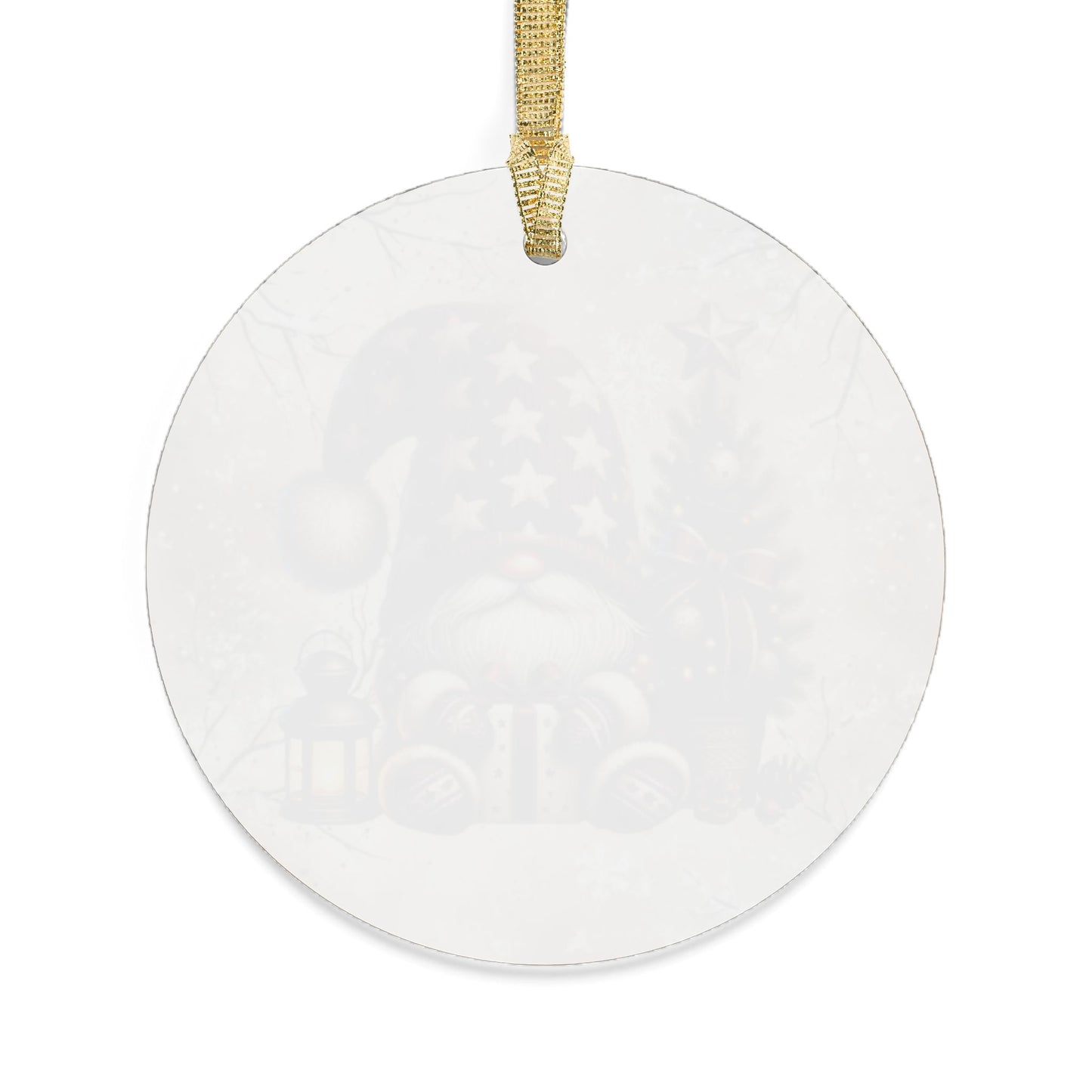 Festive Holiday Acrylic Ornaments - Cute Santa Gnome & Christmas Tree Design Decor