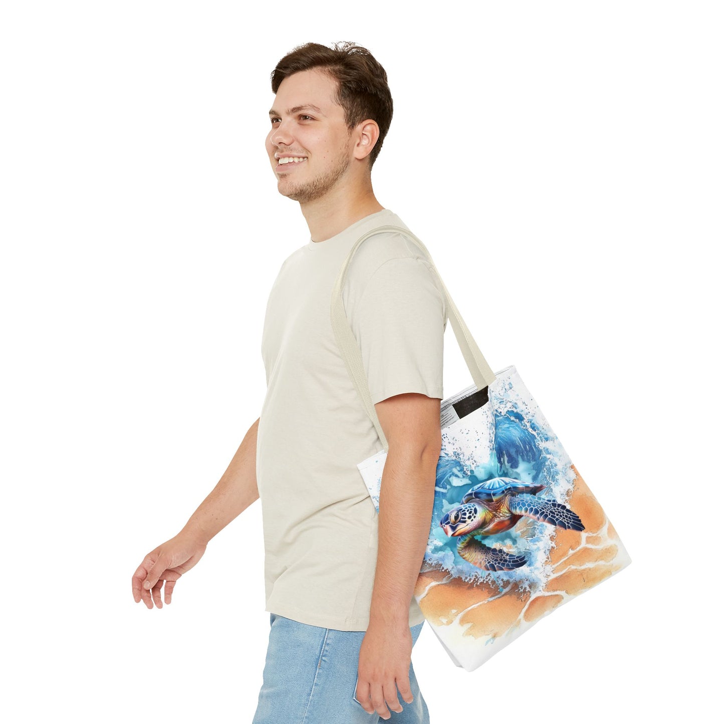Ocean Turtle Tote Bag - Eco-Friendly, Beach Vibes, Summer Gift, Sea Life Accessory, Environmental Awareness