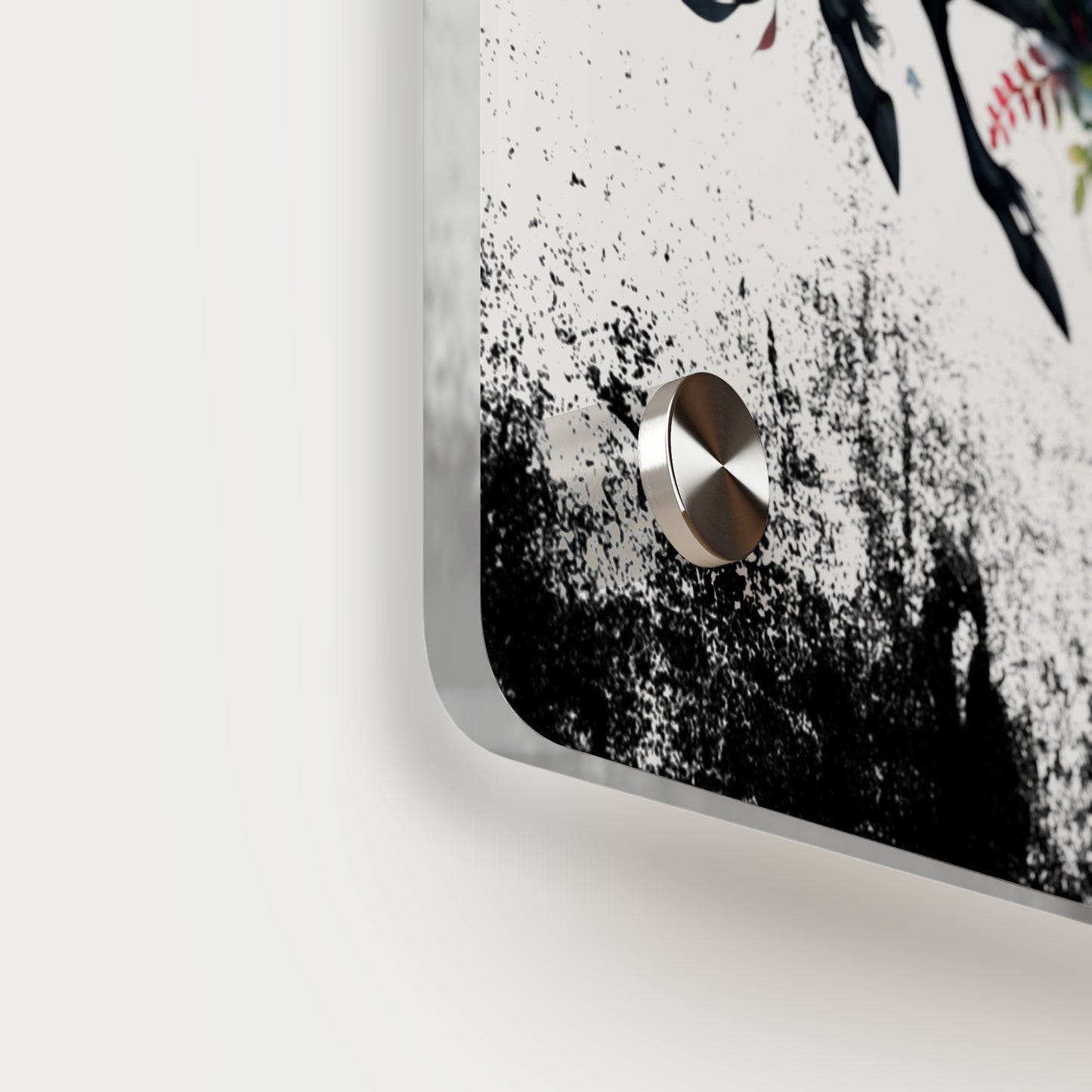 Floral Horse Acrylic Wall Art Panel - Modern Home Decor