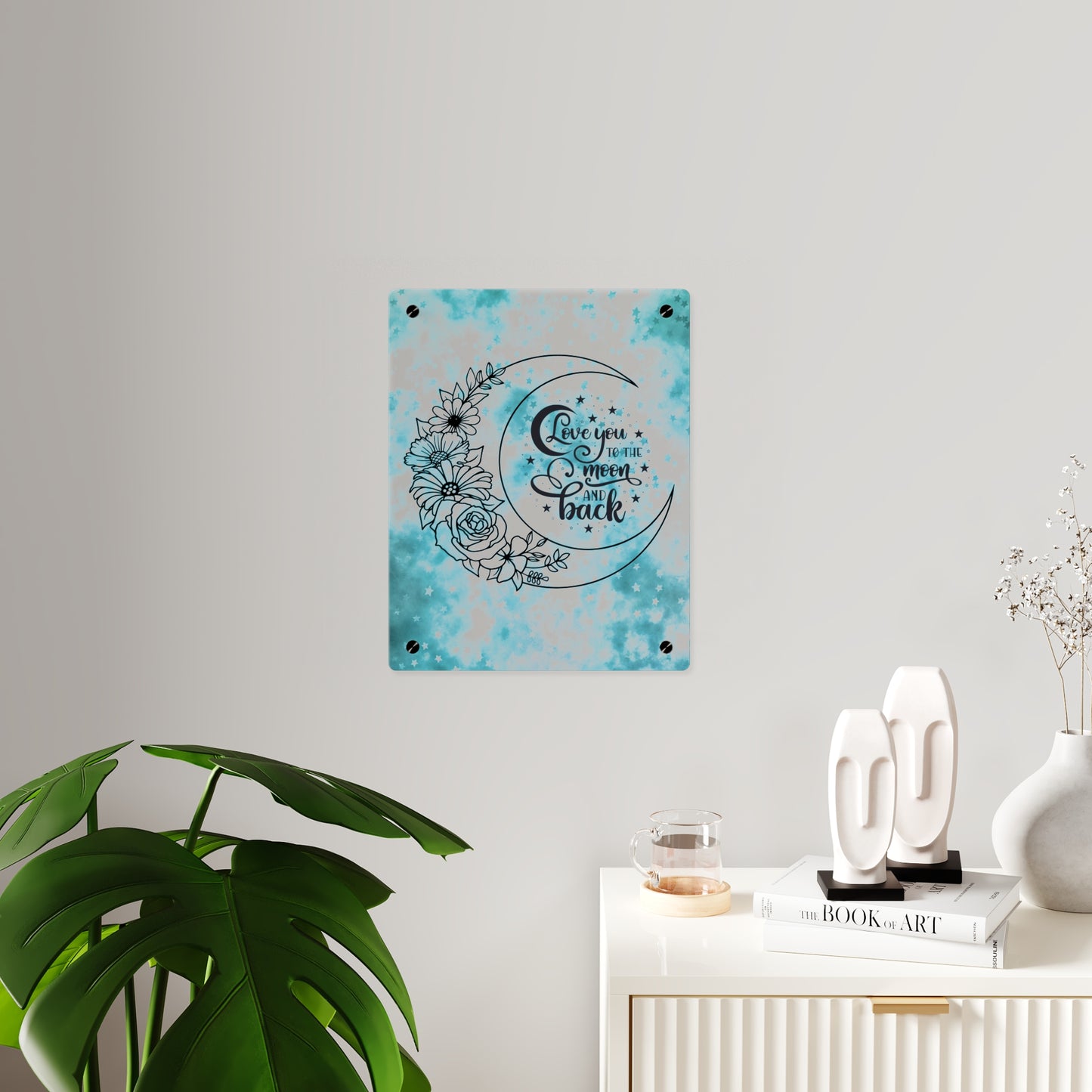 Starry Love You To The Moon And Back Acrylic Wall Art Panel, Beautiful Decor for Any Room, Accent for Any Room, Great Gift Idea for Any Occasion