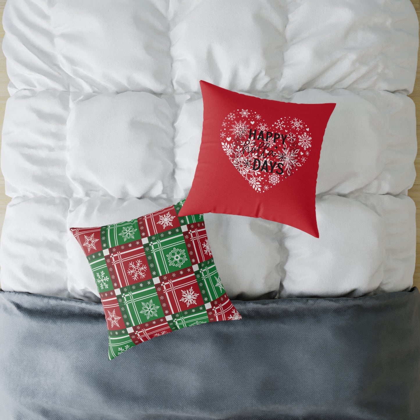 Holiday Humor Square Poly Canvas Pillow, Beautiful Two-Sided Holiday Decor Pillow for Home or Office, Accent for Any Room