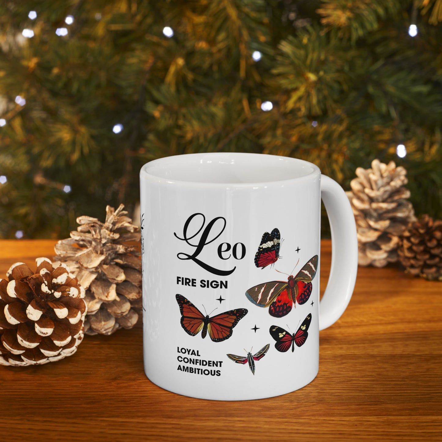 Leo Zodiac Ceramic Mug - Strength & Passion - 11oz/15oz Coffee Cup