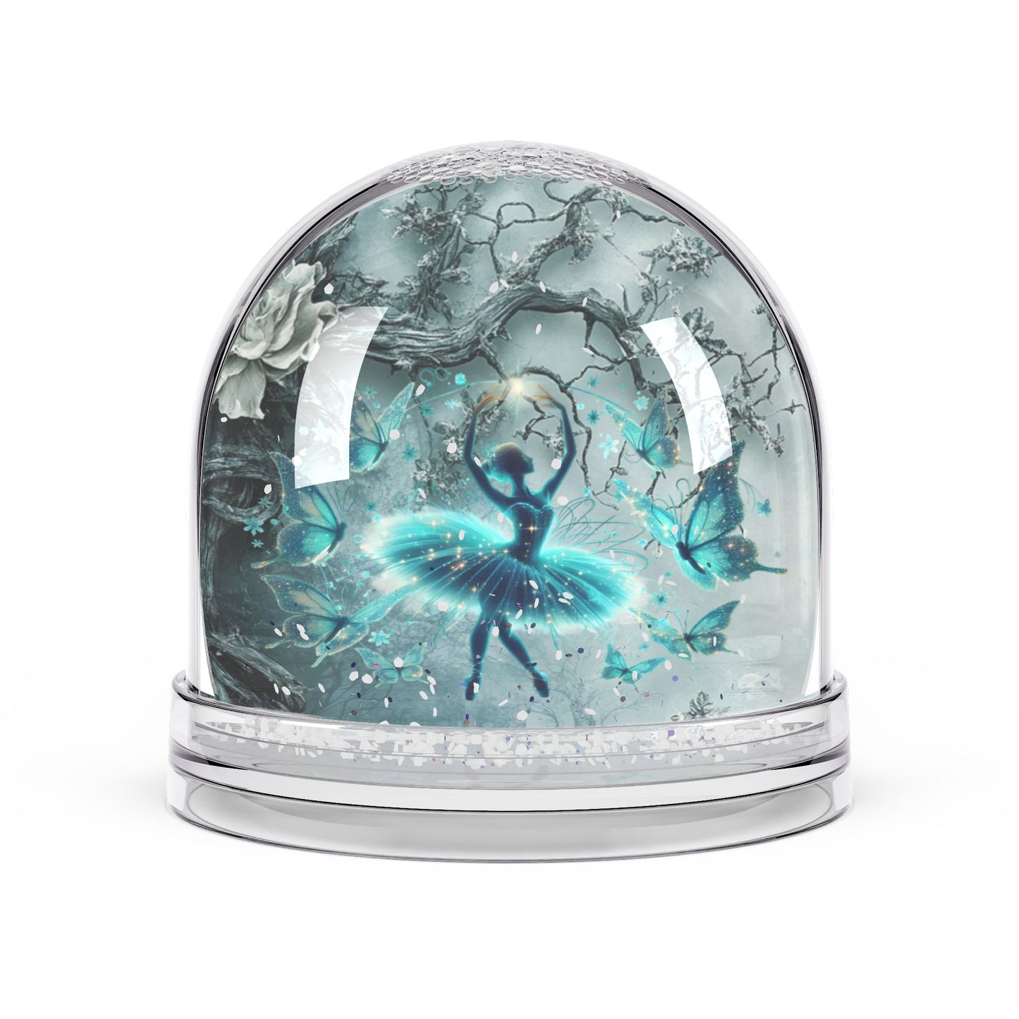 Ballet Fairy Snow Globe — Glowing Blue Ballerina Keepsake