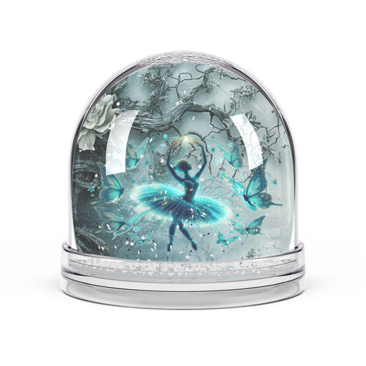 Ballet Fairy Snow Globe — Glowing Blue Ballerina Keepsake