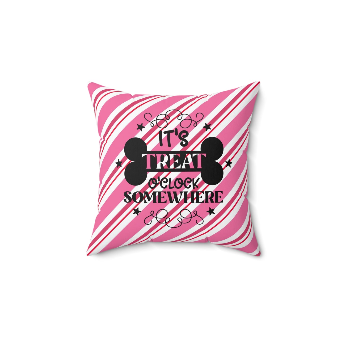 Pet Holiday Theme Spun Polyester Square Pillow, Pet Lover's Holiday Decor for Home or Office, Holiday Decor for Pet Lover's