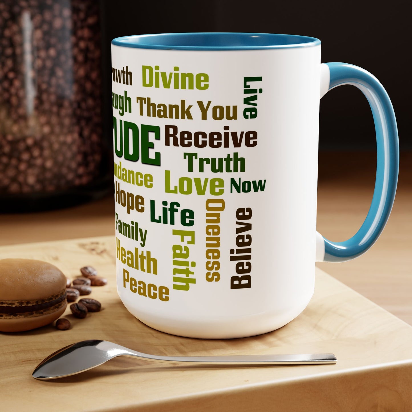 Inspirational Two-Tone Coffee Mugs,15oz, Coffee, Tea, Hot Chocolate Lovers, Gift Idea for Family, Friends and Co-Workers, for Any Occasion