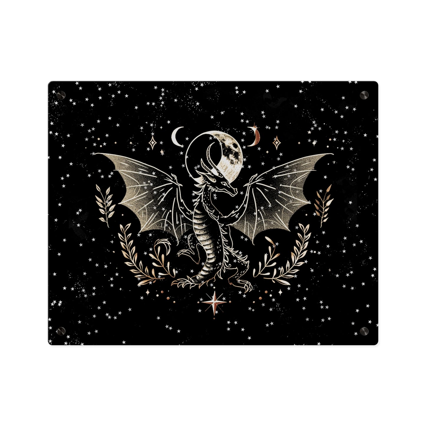 Mystical Dragon Acrylic Wall Art Panel - Celestial Home Decor