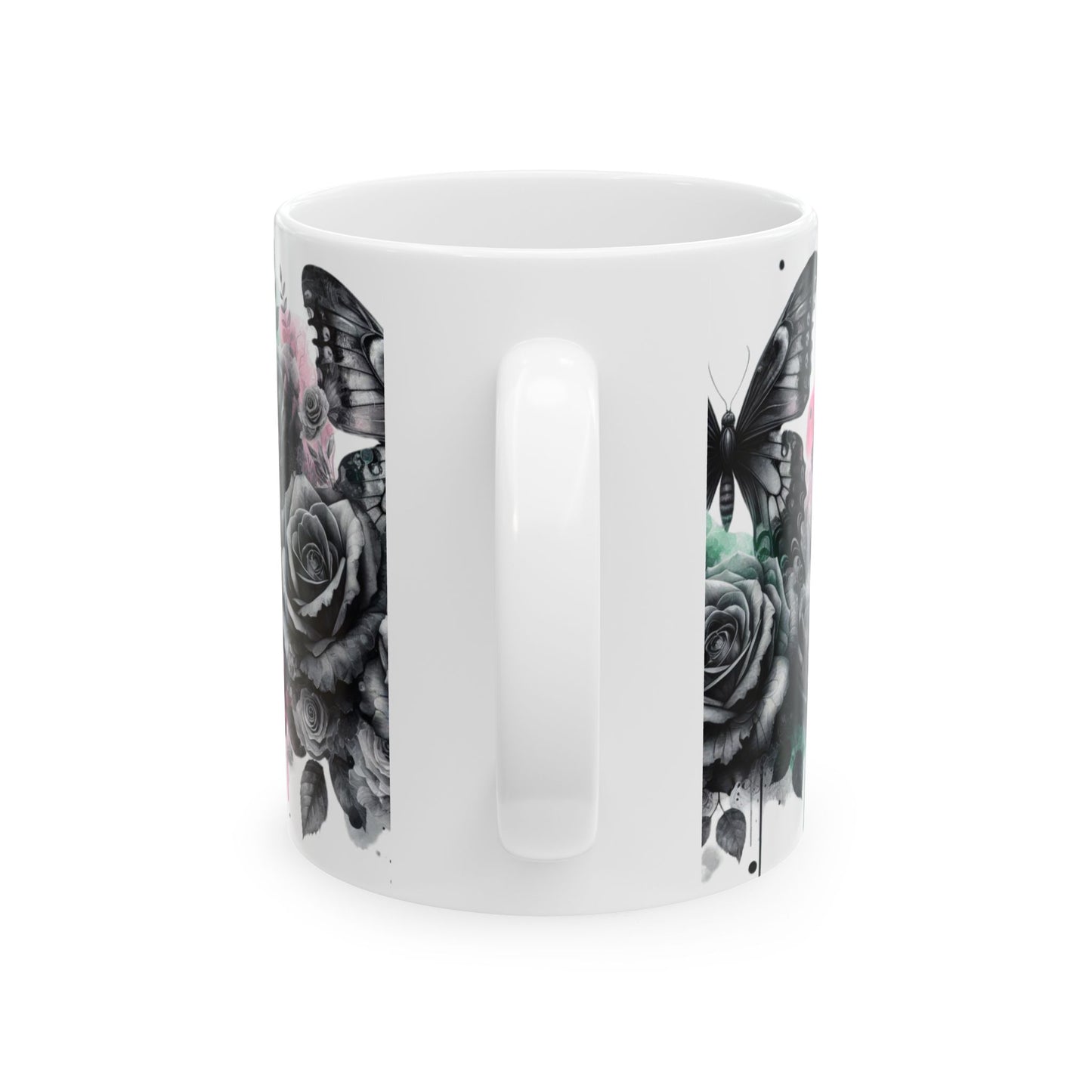 Inspirational Floral Butterflies Ceramic Mug - Keep Going Encouragement Gift