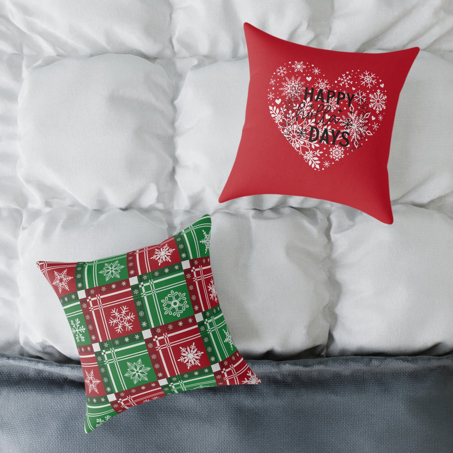 Holiday Humor Square Poly Canvas Pillow, Beautiful Two-Sided Holiday Decor Pillow for Home or Office, Accent for Any Room