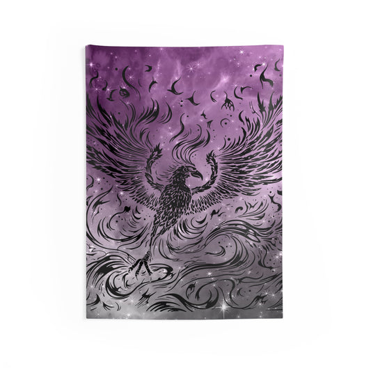 Mystical Phoenix Wall Tapestry - Bohemian Decor, Bedroom Wall Art, Festival Hangings, Gift for Nature Lovers, Ethereal Home Accent