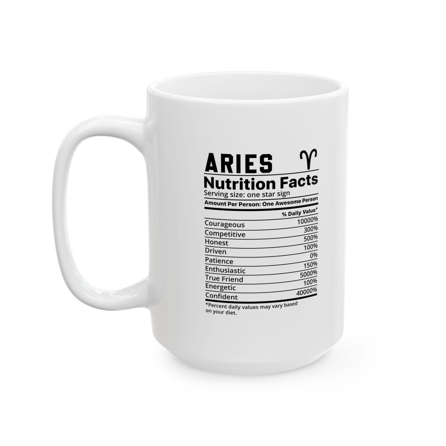 Zodiac Aries Ceramic Coffee Mug (11oz, 15oz) - Astrology Gift for Star Sign Lovers