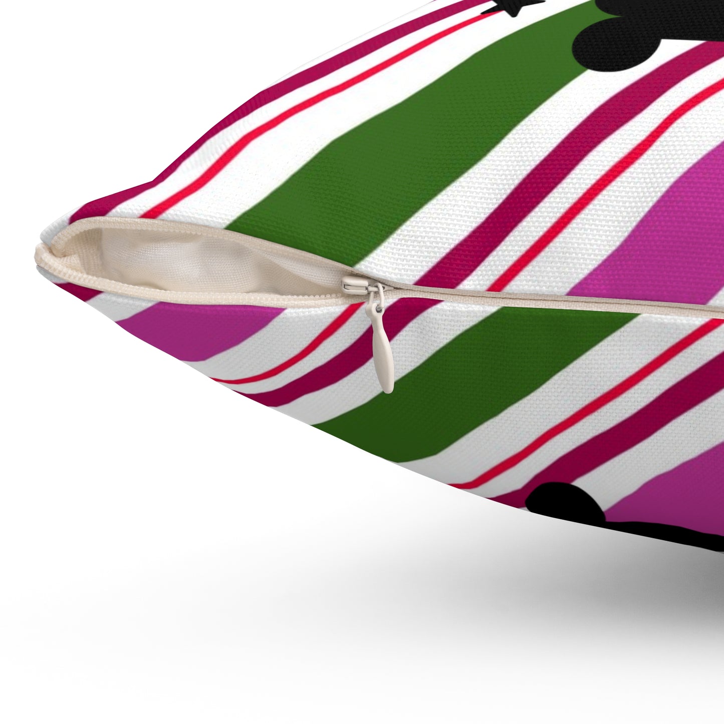 Christmas Dog Theme Spun Polyester Square Pillow, Dog Lover's Christmas Quote, Pet Lover's Christmas Decor for Home and Office, Animal Lover's Holiday Decor