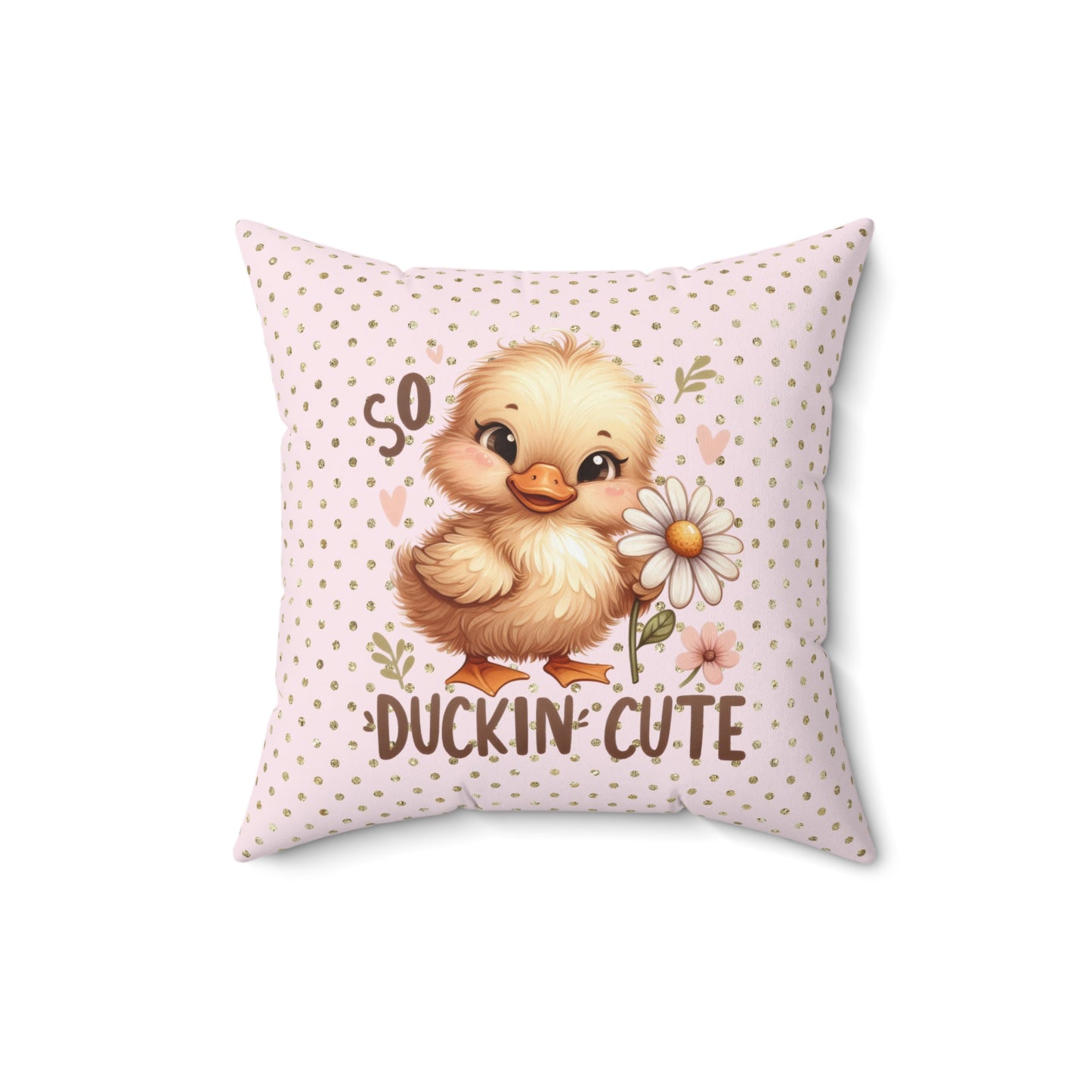 Cute Duckling Throw Pillow, Soft Decorative Cushion, Nursery Decor, Gift for Baby Shower, Adorable Home Accent