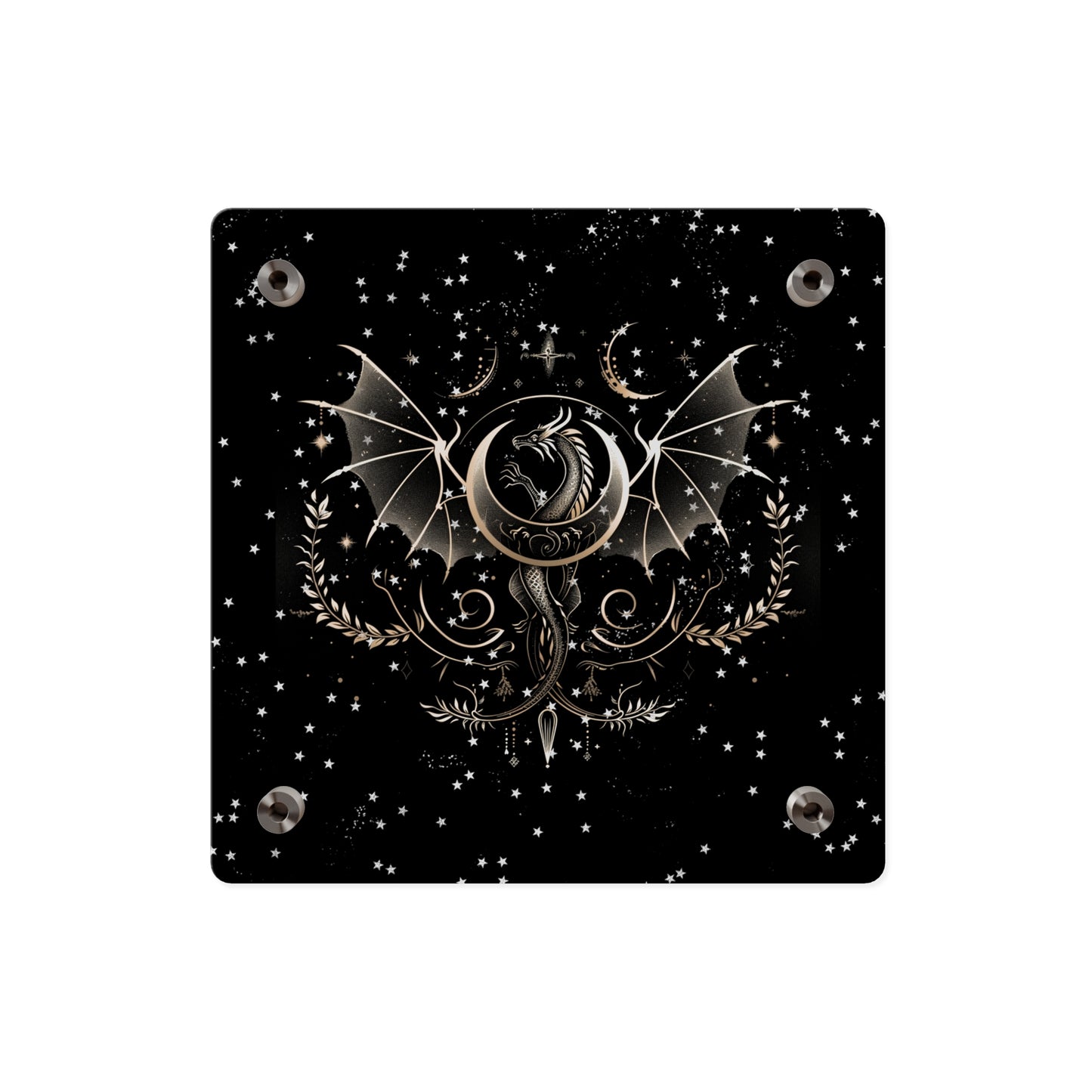 Mystical Dragon Acrylic Wall Art Panels - Celestial Decor for Fantasy Lovers