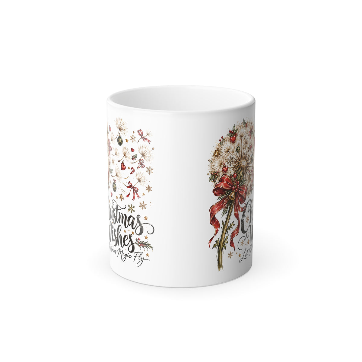 Merry Dandelion “Christmas Wishes” Color-Changing Mug