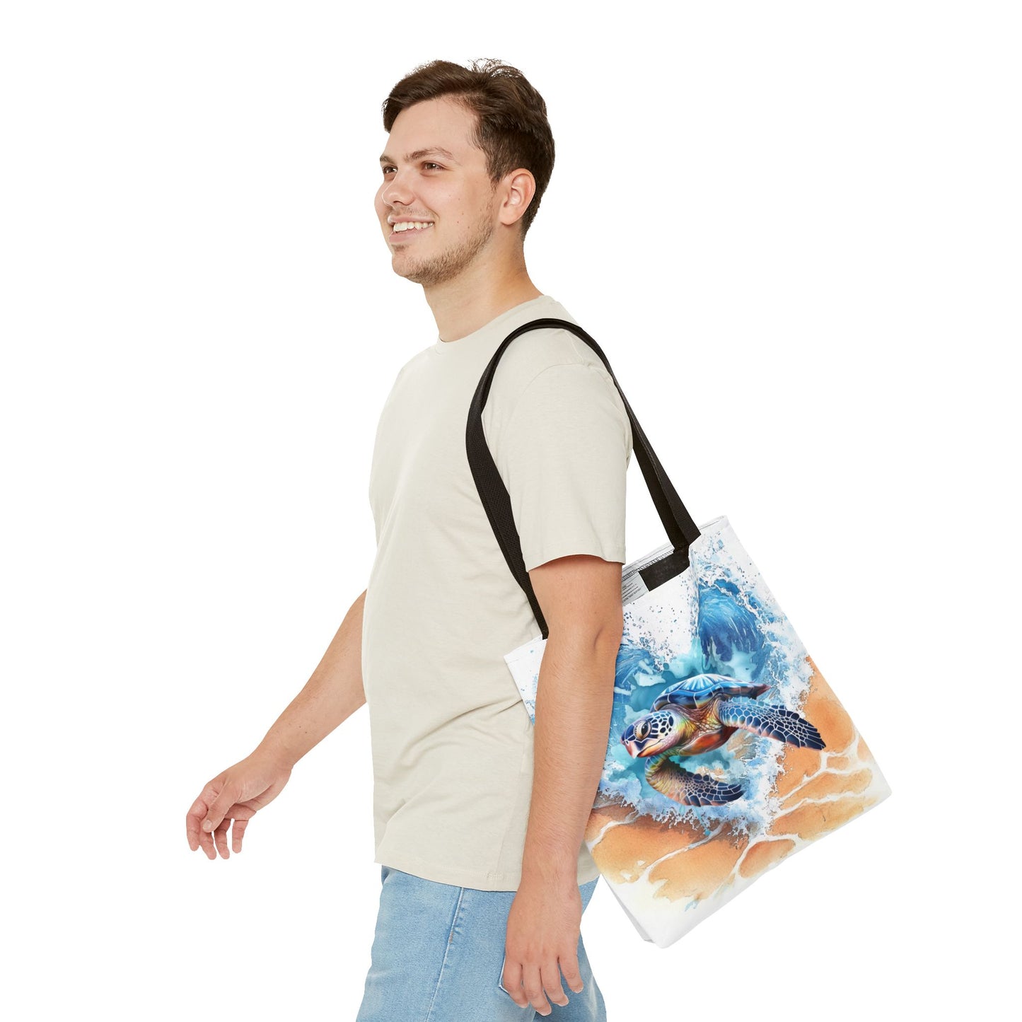 Ocean Turtle Tote Bag - Eco-Friendly, Beach Vibes, Summer Gift, Sea Life Accessory, Environmental Awareness