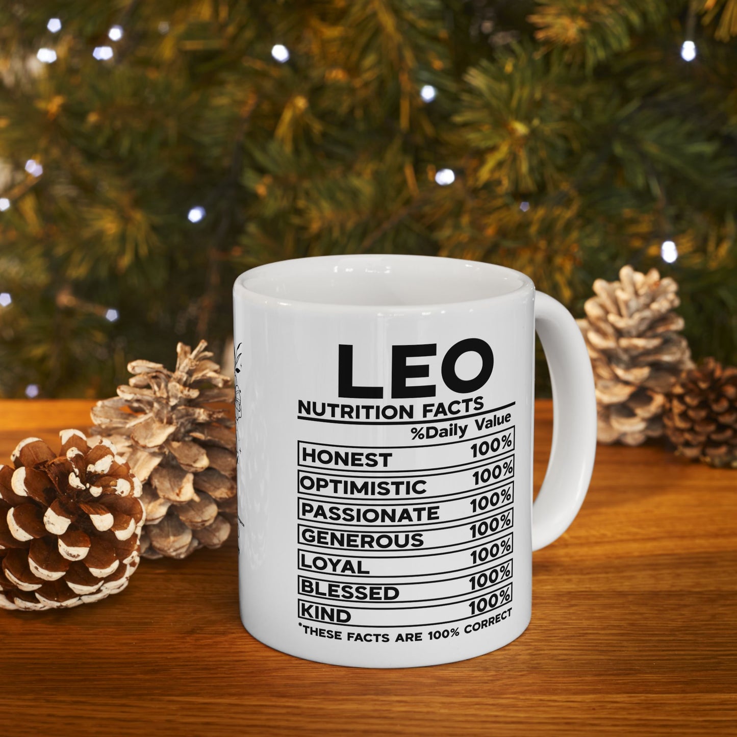 Leo Zodiac Ceramic Mug - Strength & Passion - 11oz/15oz Coffee Cup