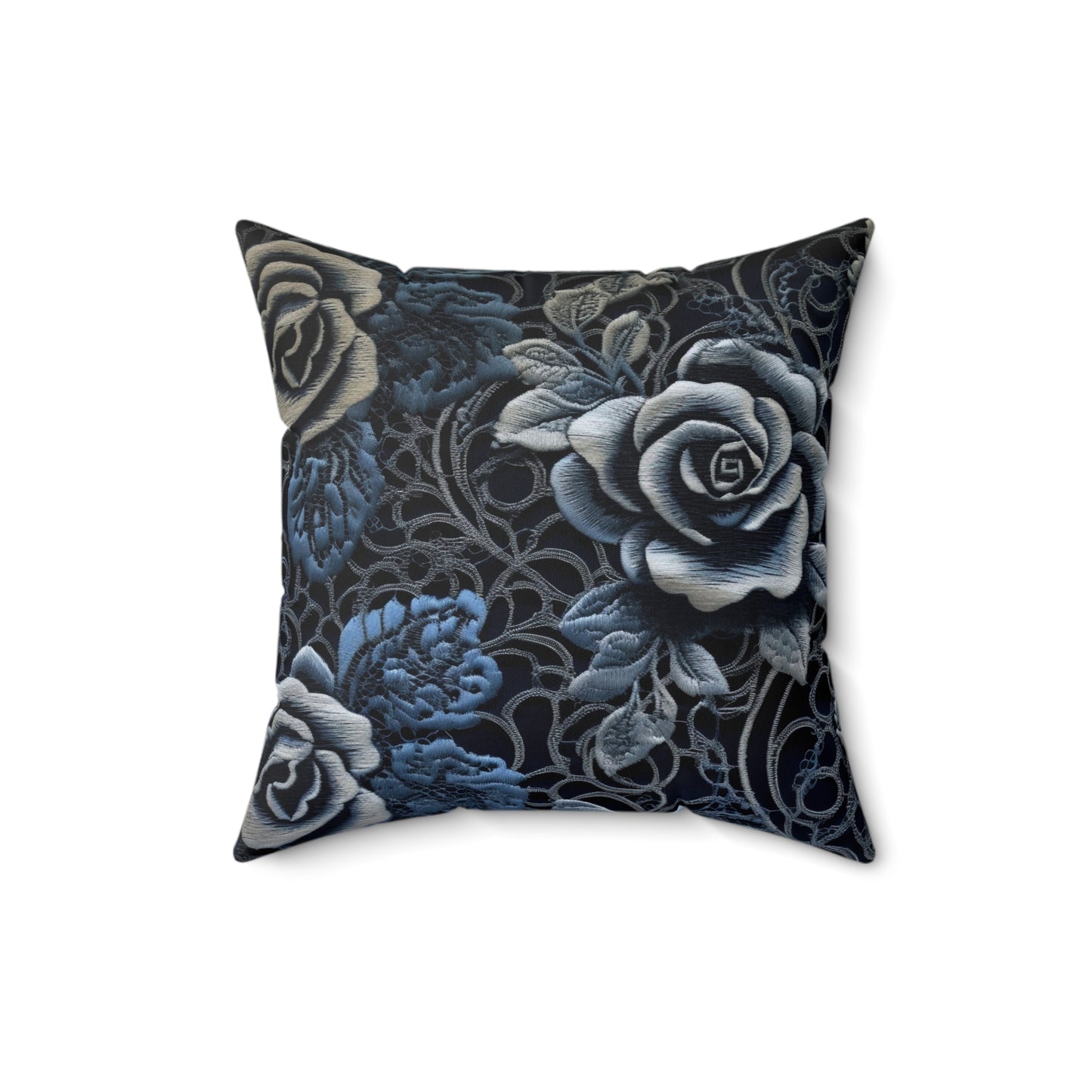 Elegant Gothic Floral Throw Pillow, Home Decor Accent Pillow, Couch Cushion, Gift for Her, Living Room Decor