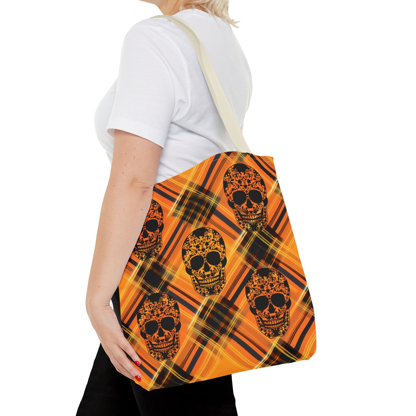 Fashionable Halloween Theme Tote Bag (AOP), Stylish and Festive for Everyday, Perfect for Halloween Lovers, For Anyone