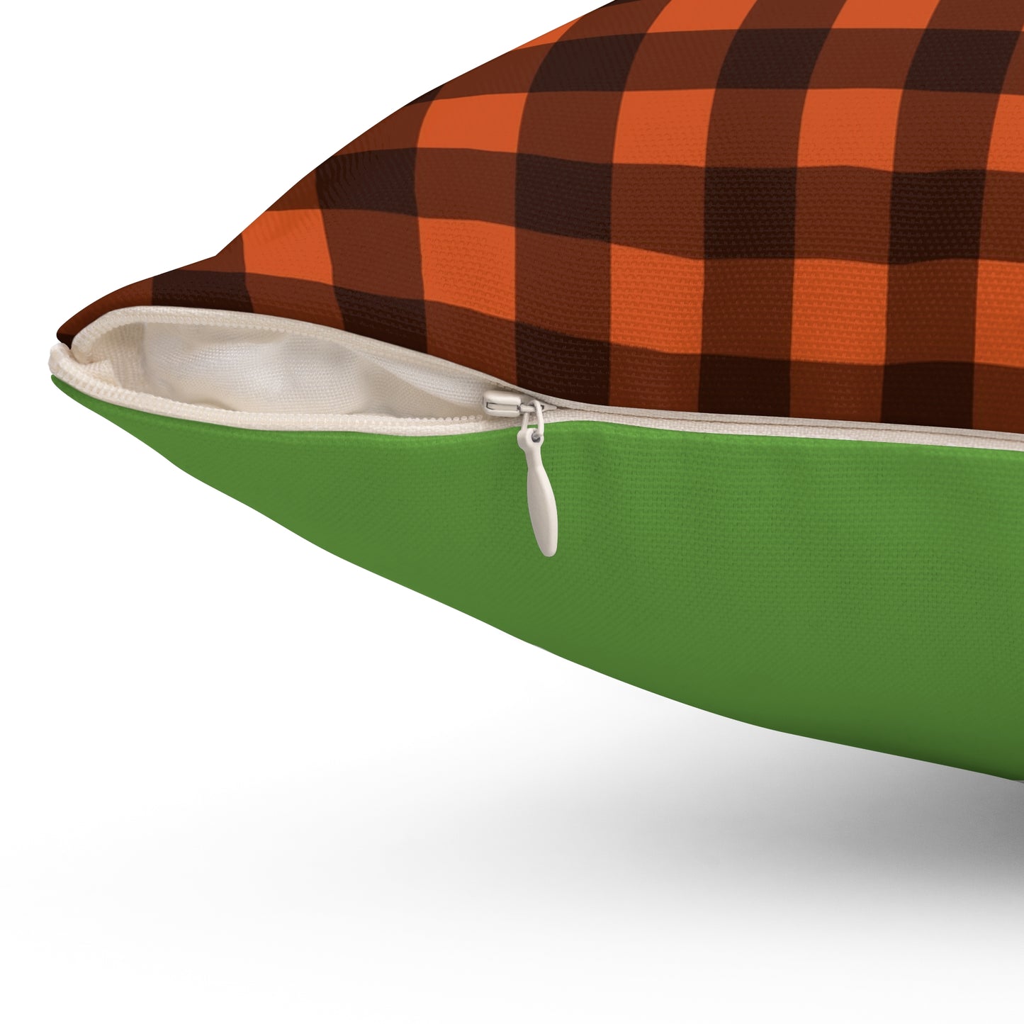 Festive Square Pillow Two-Sided with Plaid and HoHoHo Paw Prints, Stylish Decor for Pet Lovers During the Holidays, Charming Accent for Any Room