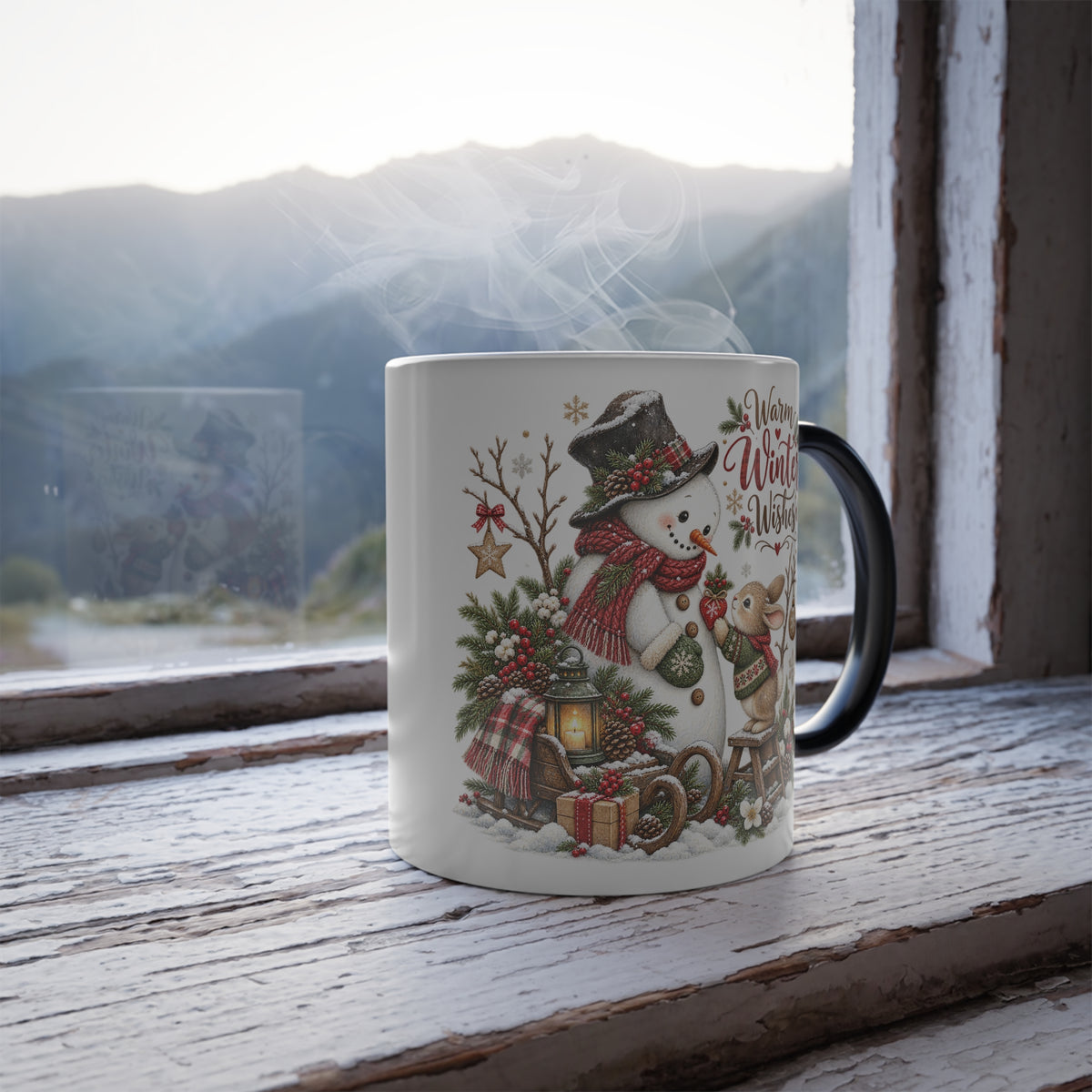 Merry Christmas Winter Wildlife Color-Changing Mug
