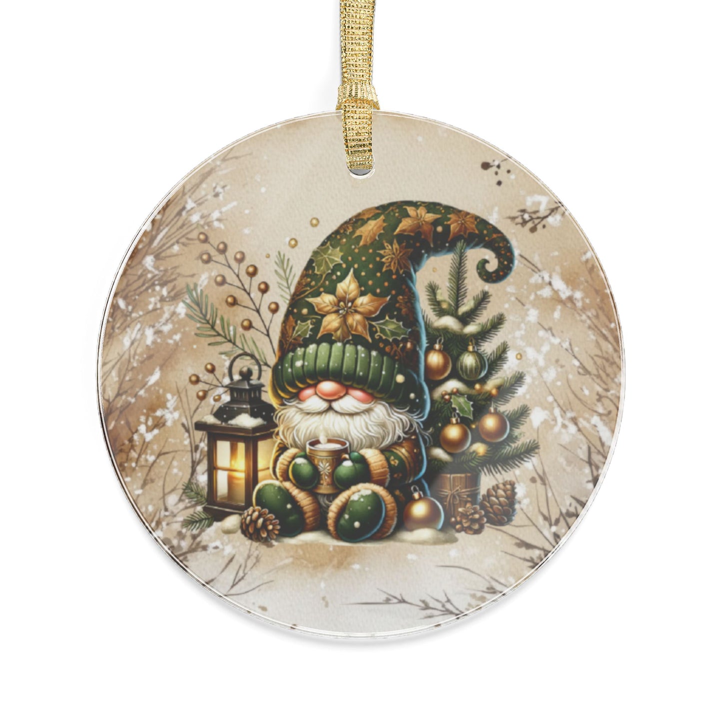Gnome Christmas Acrylic Ornaments – Festive Holiday Decor