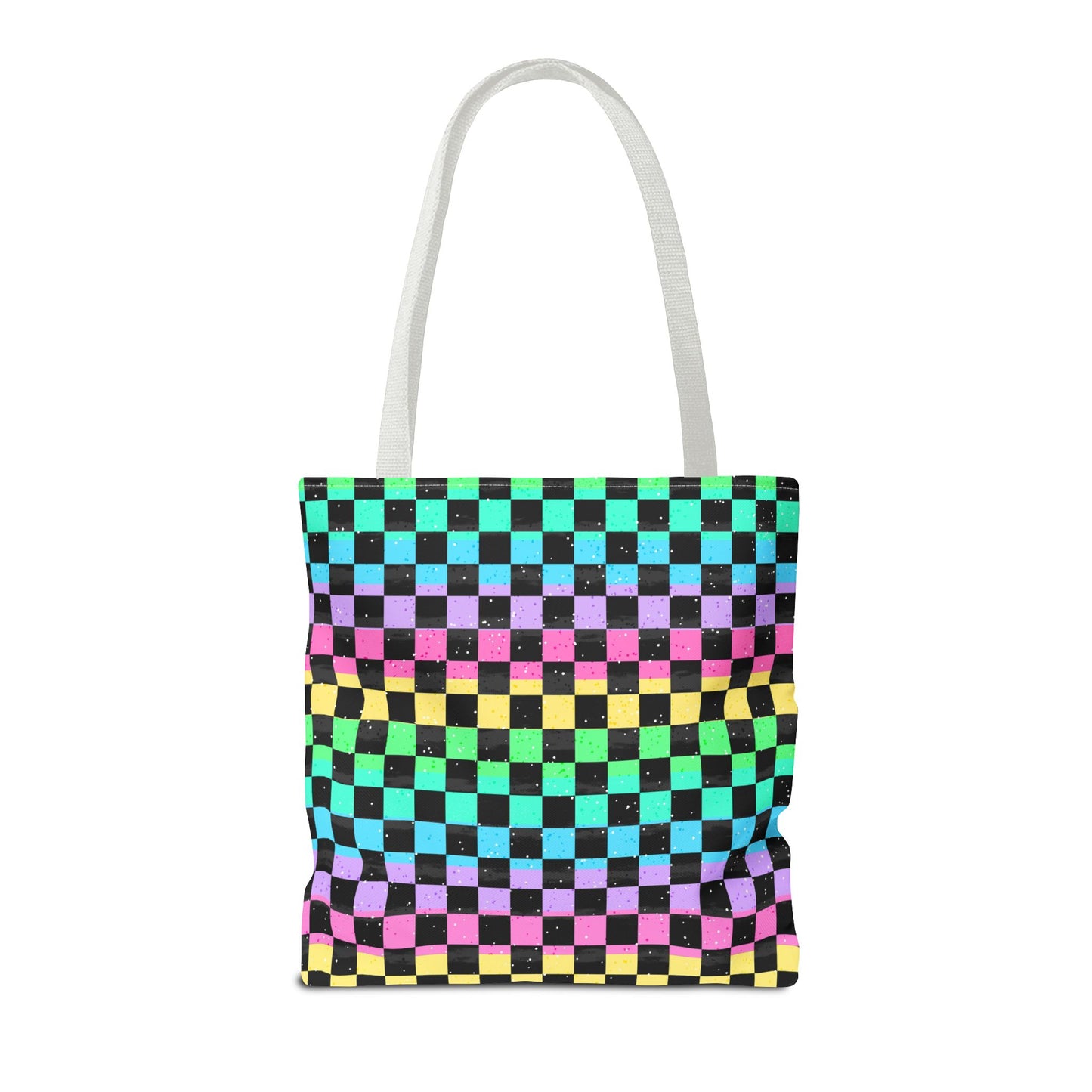Colorful Checkerboard Tote Bag - Vibrant Reusable Shopping Bag, Eco-Friendly Gift, Summer Beach Accessory, Fashionable Everyday Tote