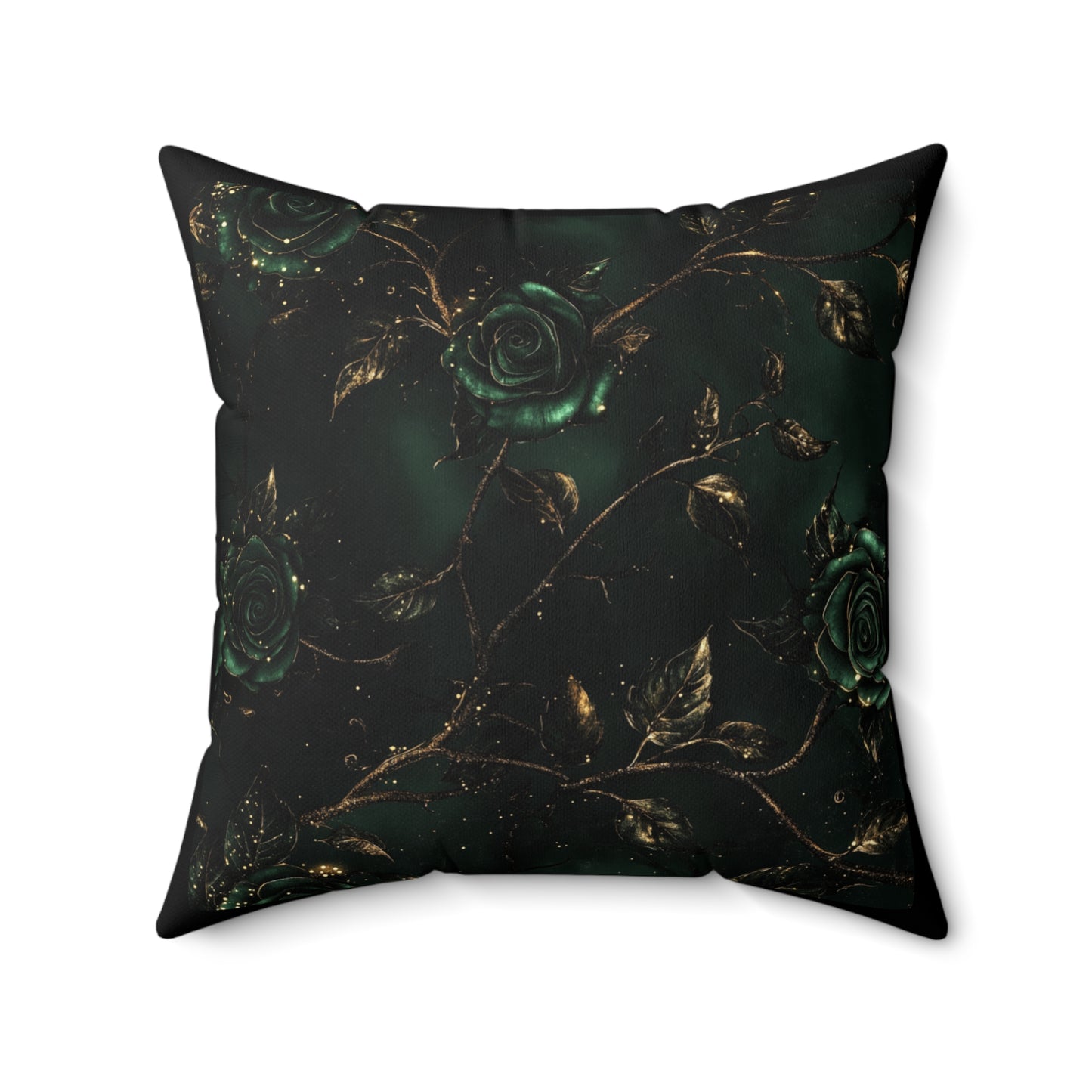 Elegant Gothic Floral Square Pillow, Decorative Cushion, Home Decor, Gift for Her, Sofa Pillow, Bedroom Accent
