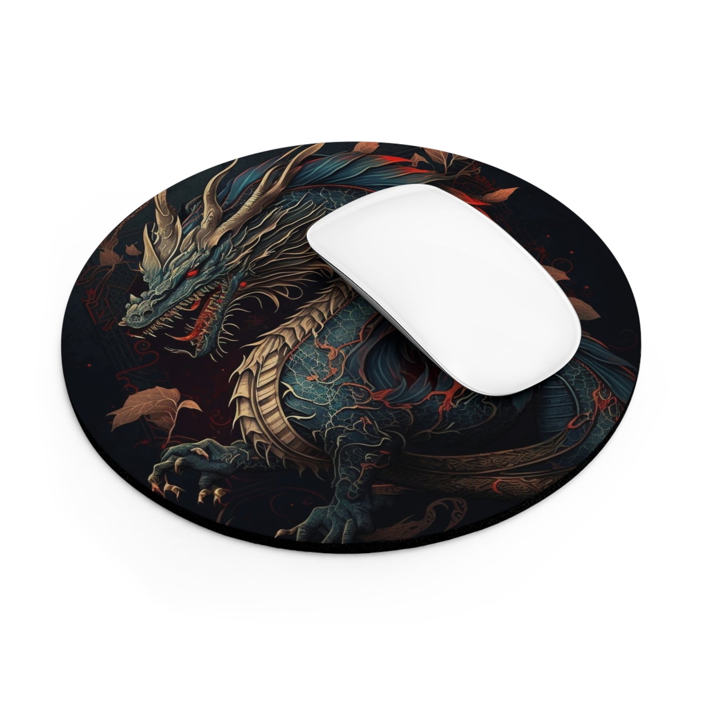 Majestic Dragon Desk Mouse Pad | Gaming Accessory | Perfect Gift for Gamers and Fantasy Lovers