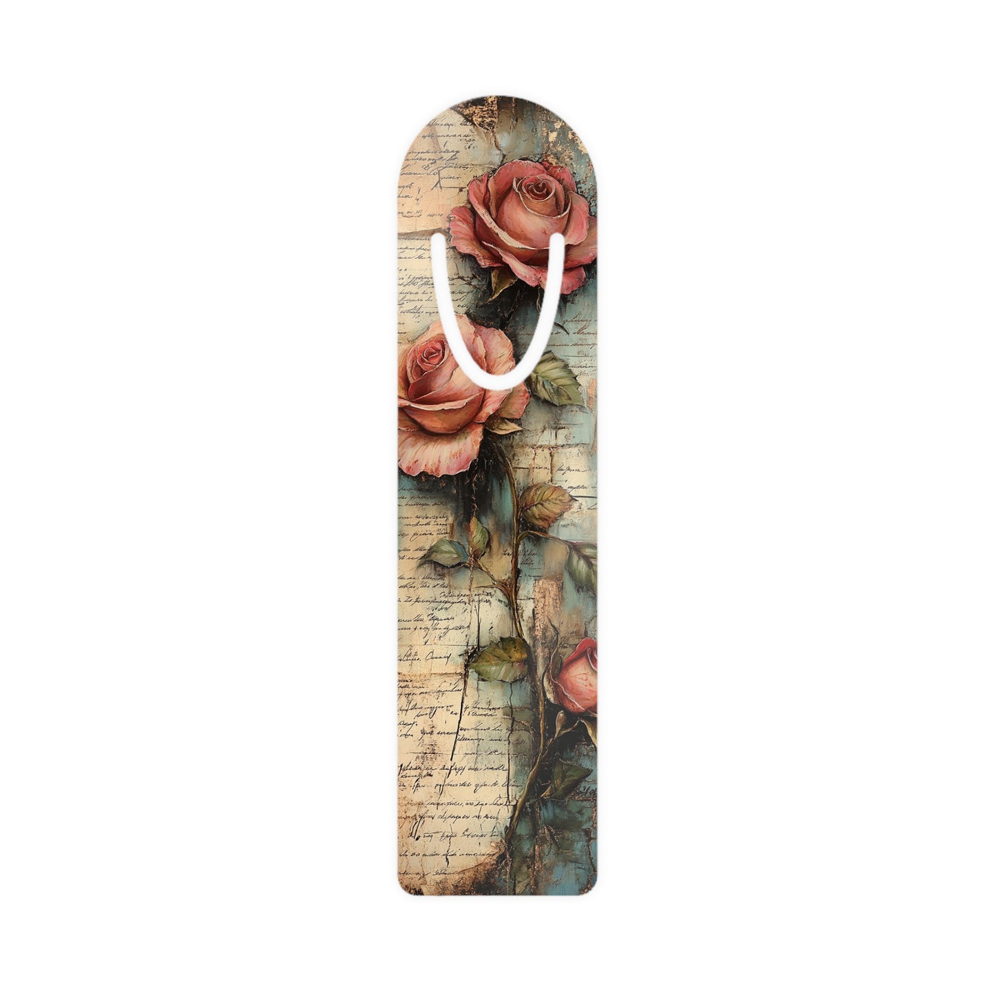 Vintage Floral Bookmark - Elegant Rose Design for Book Lovers