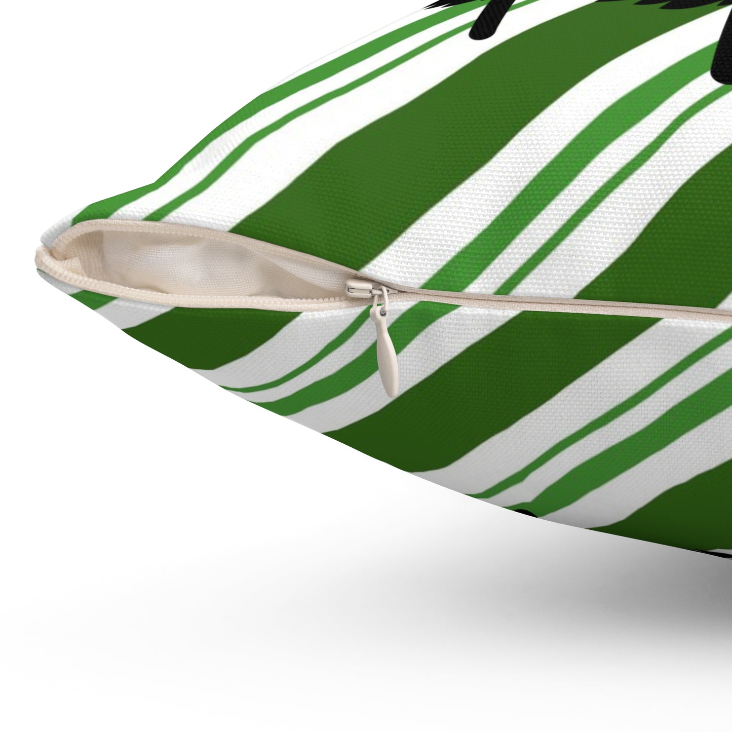 Christmas Theme Spun Polyester Square Pillow, Dog Lover's Holiday Decor for Home or Office, Dog Lovers Holiday Accent for Any Room