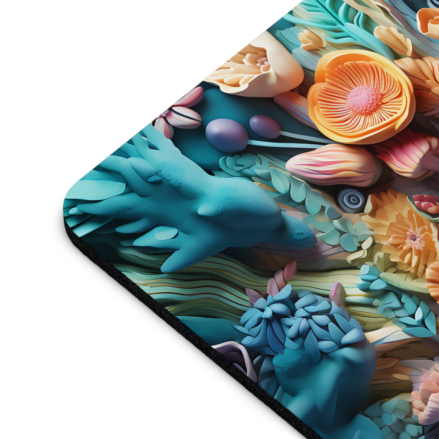 Petals & Blooms Floral Desk Mouse Pad - Vibrant Nature-Inspired Desk Accessory