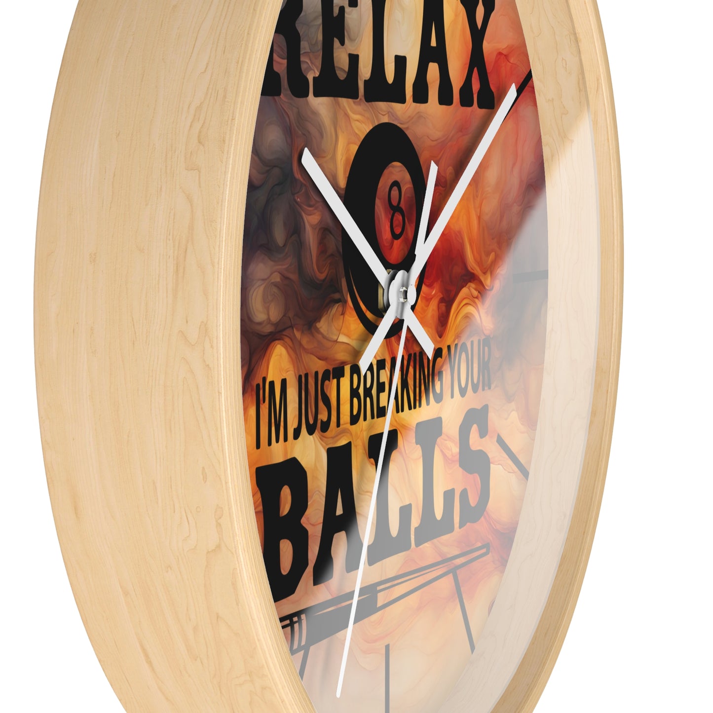 Pool Quote Wall Clock - Gift for Pool Lovers & Billiards Fans